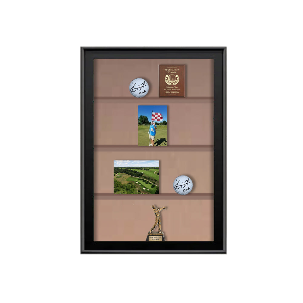 Stylish Metal Shadow Box Swing Frames with Wood Shelves - Set of 6 Deep Display Cases for Wall Decor | Perfect for Home, Office & Gift Giving