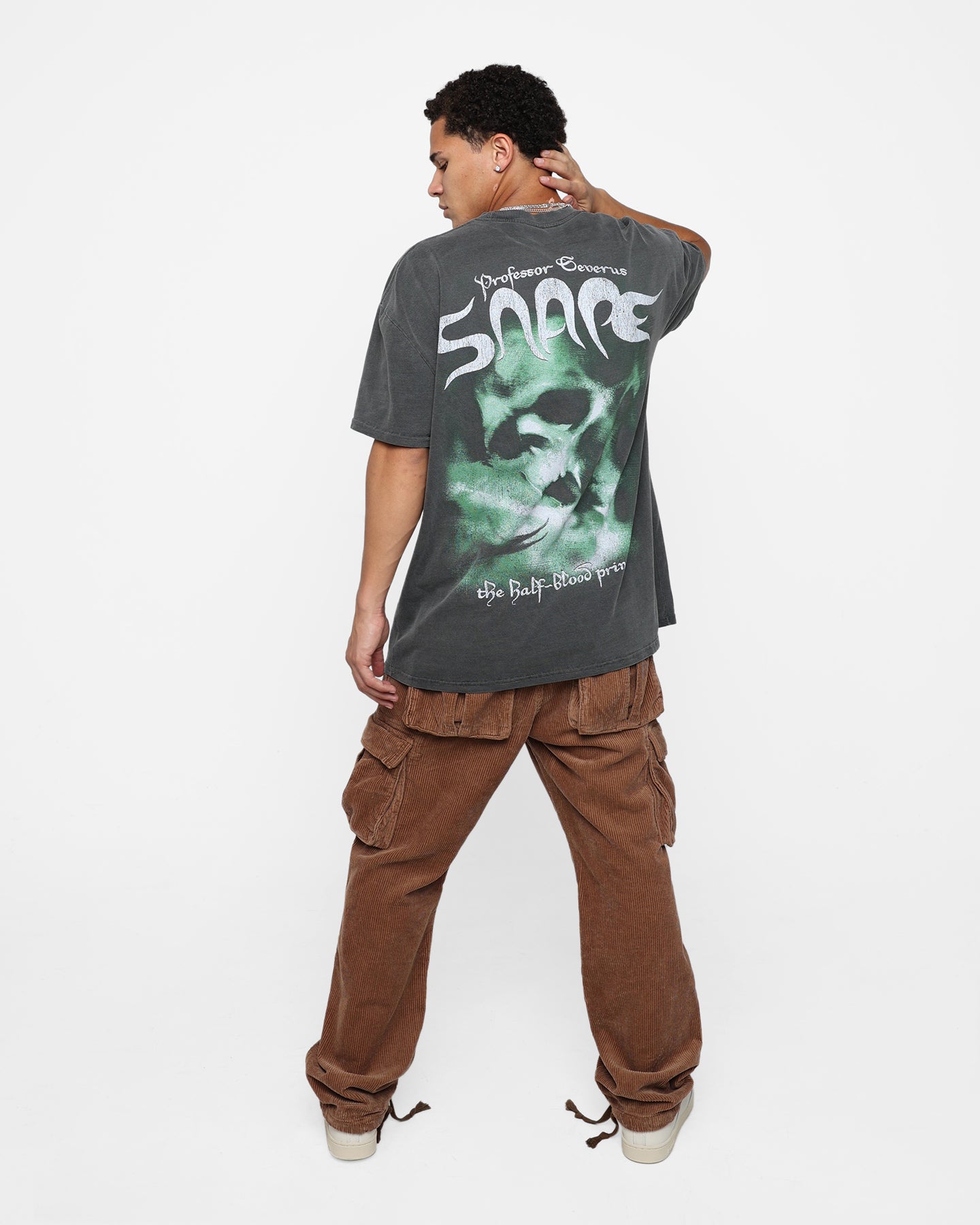 Harry Potter Snape Heavyweight Vintage T-Shirt - Black Wash | Officially Licensed | Unisex Adult Tee for Casual Wear & Cosplay