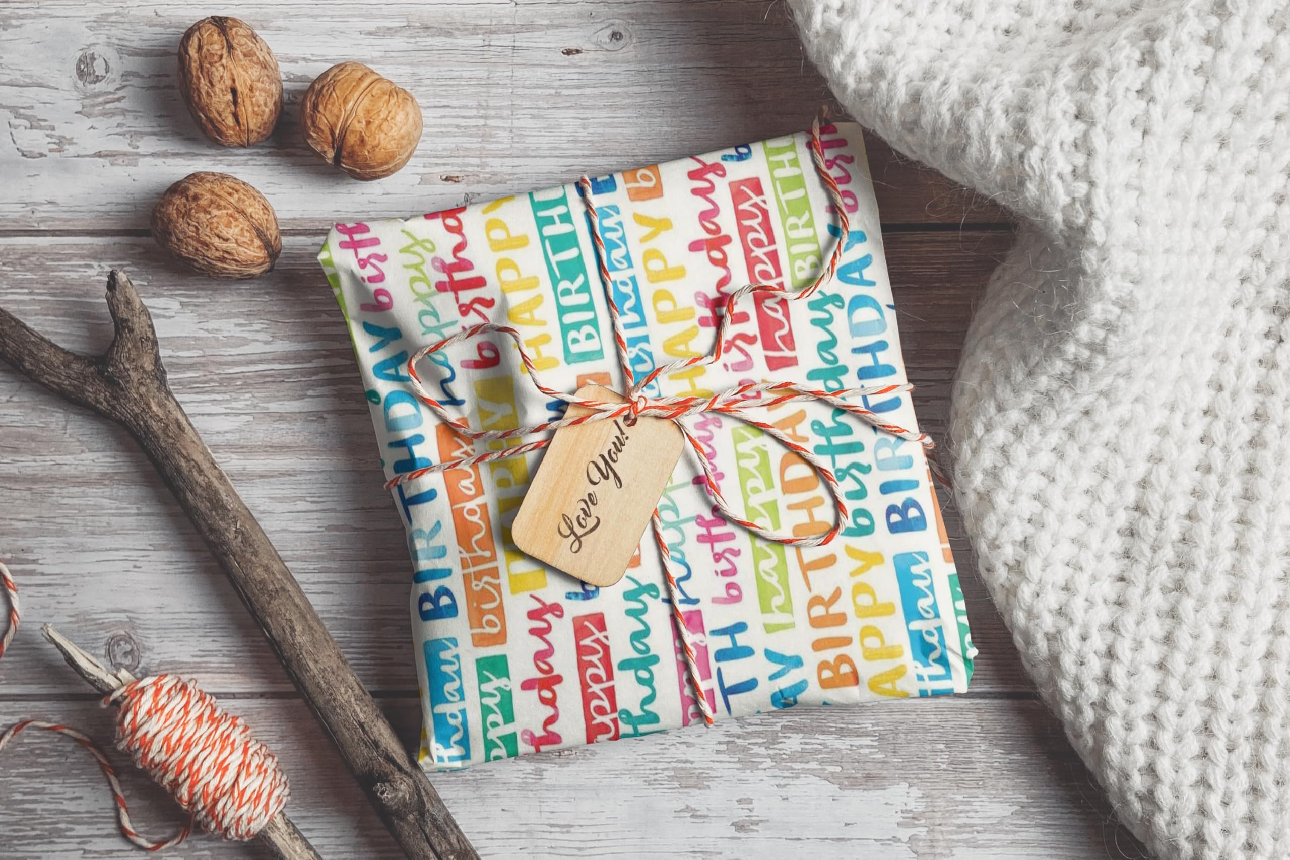 Accuprints Premium Gift Wrapping Paper - 25 Sheets Pack | 20x30 Inch Large Size | Birthday, Christmas & Party Gift Wrap | Perfect for Presents, DIY Crafts & Holiday Decorations