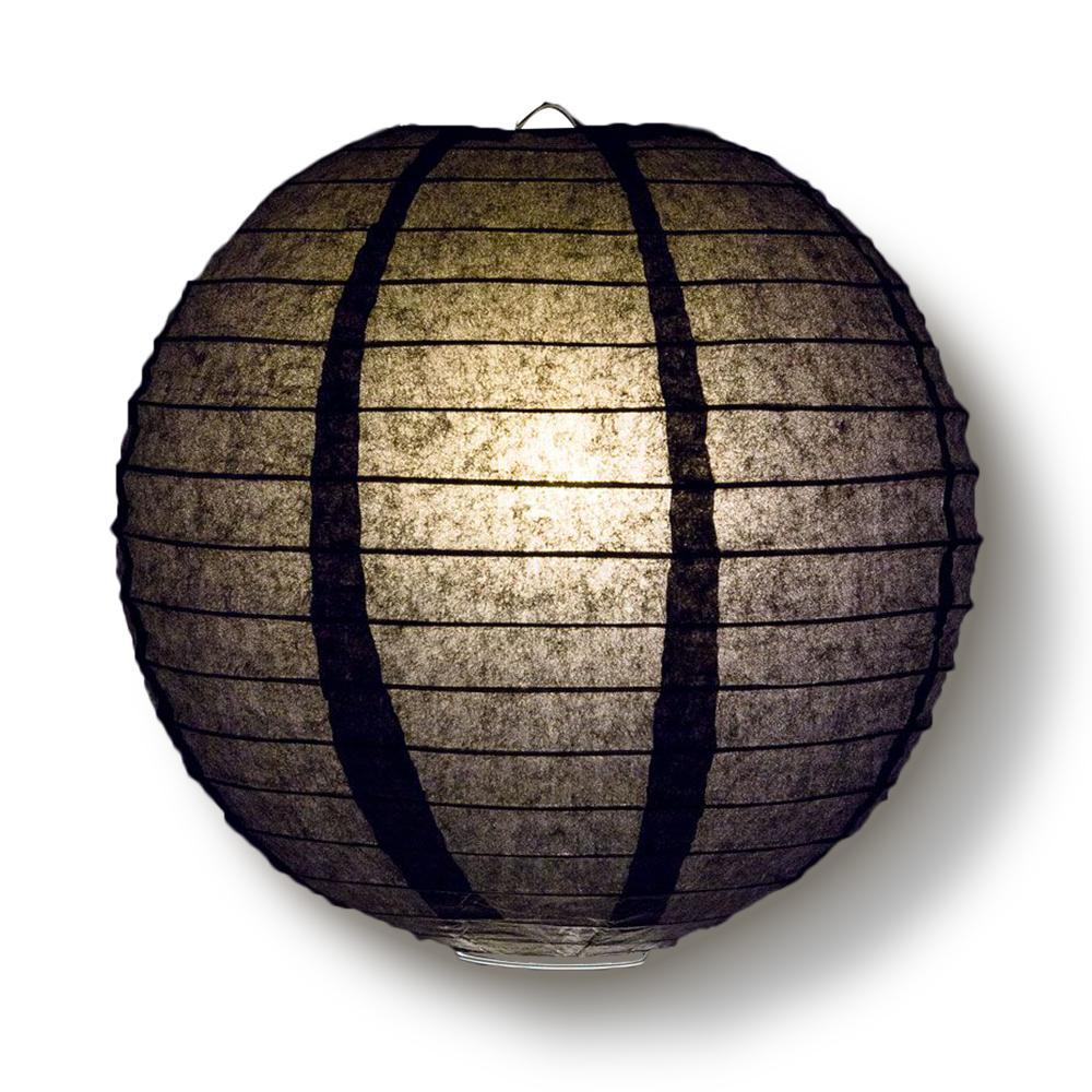 12-Piece Black Paper Lantern Set for Wedding & Party Decorations - 12/10/8 Inch Chinese Hanging Lanterns - Perfect for Indoor/Outdoor Events, Home Decor, and Festive Celebrations