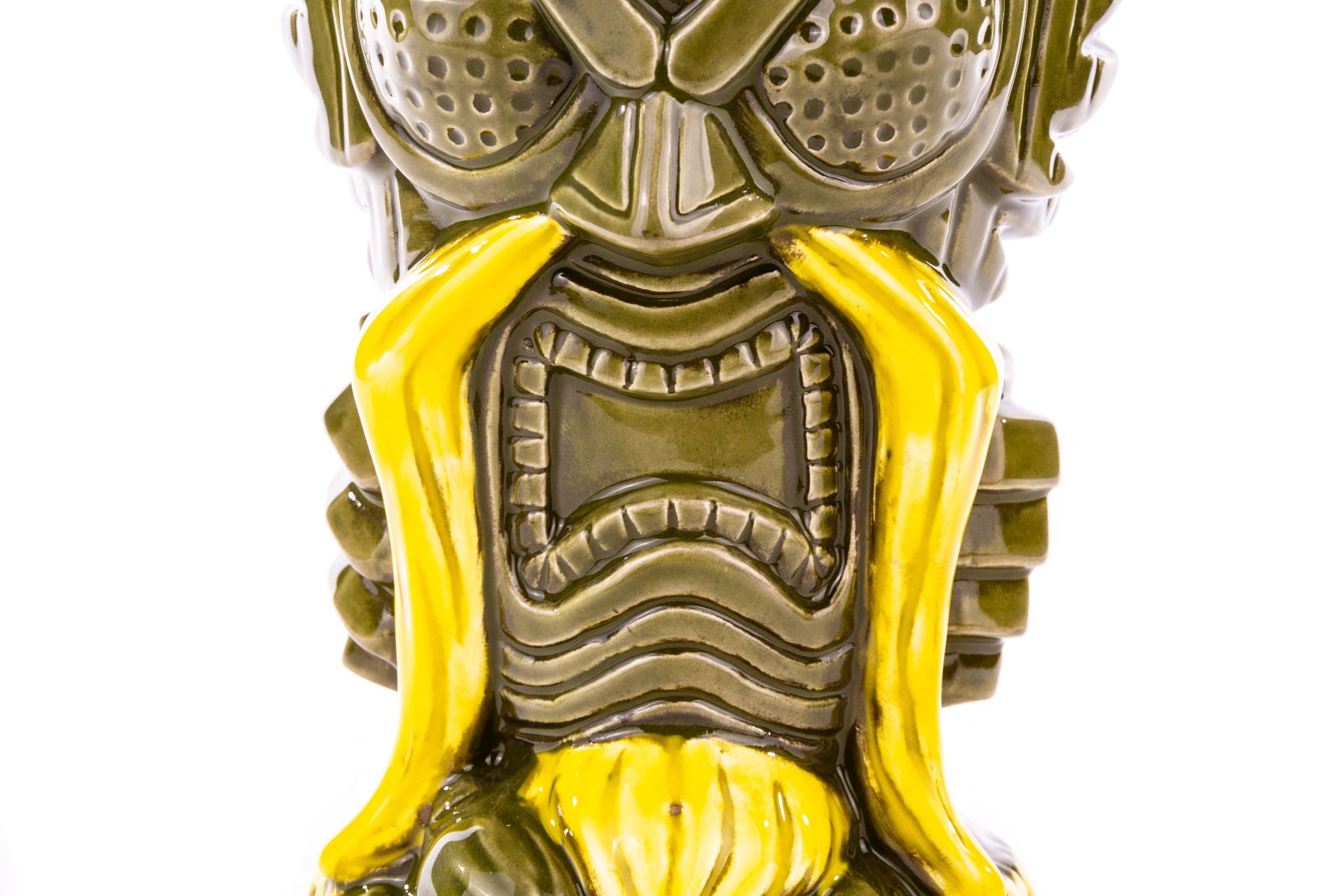 God Bird Man Tiki Mug - Handcrafted Ceramic Tropical Cocktail Cup (Green) - Perfect for Hawaiian Luau Parties & Tiki Bar Decor