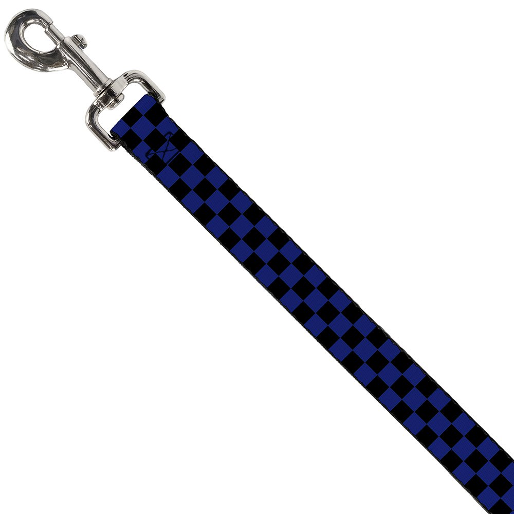 Durable 6FT Dog Leash with Metal Hook - 1.5 Inch Wide Nylon Pet Lead for Medium/Large Dogs (Black & Blue) - Perfect for Walking, Training & Outdoor Adventures