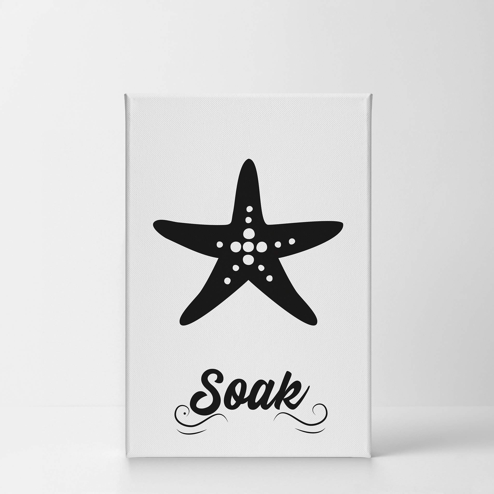 Starfish Nautical Canvas Print - Bathroom Wall Decor for Coastal Homes