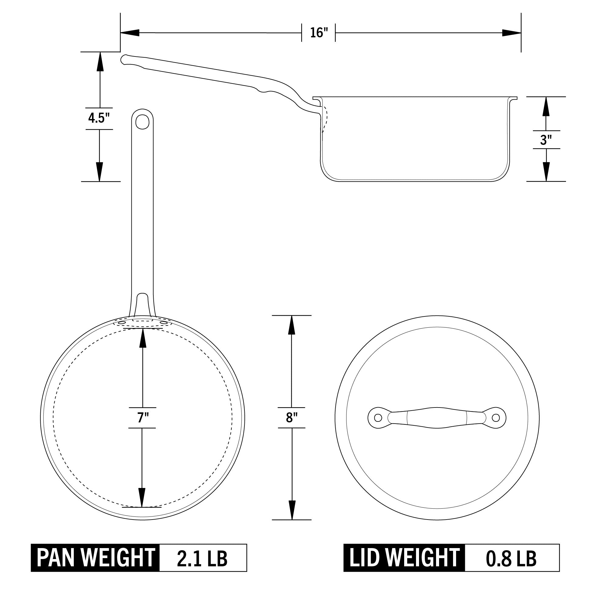 Heritage Steel 2 Quart Saucepan with Lid - Premium Stainless Steel Cookware for Home & Professional Kitchens | Perfect for Sauces, Soups & Simmering