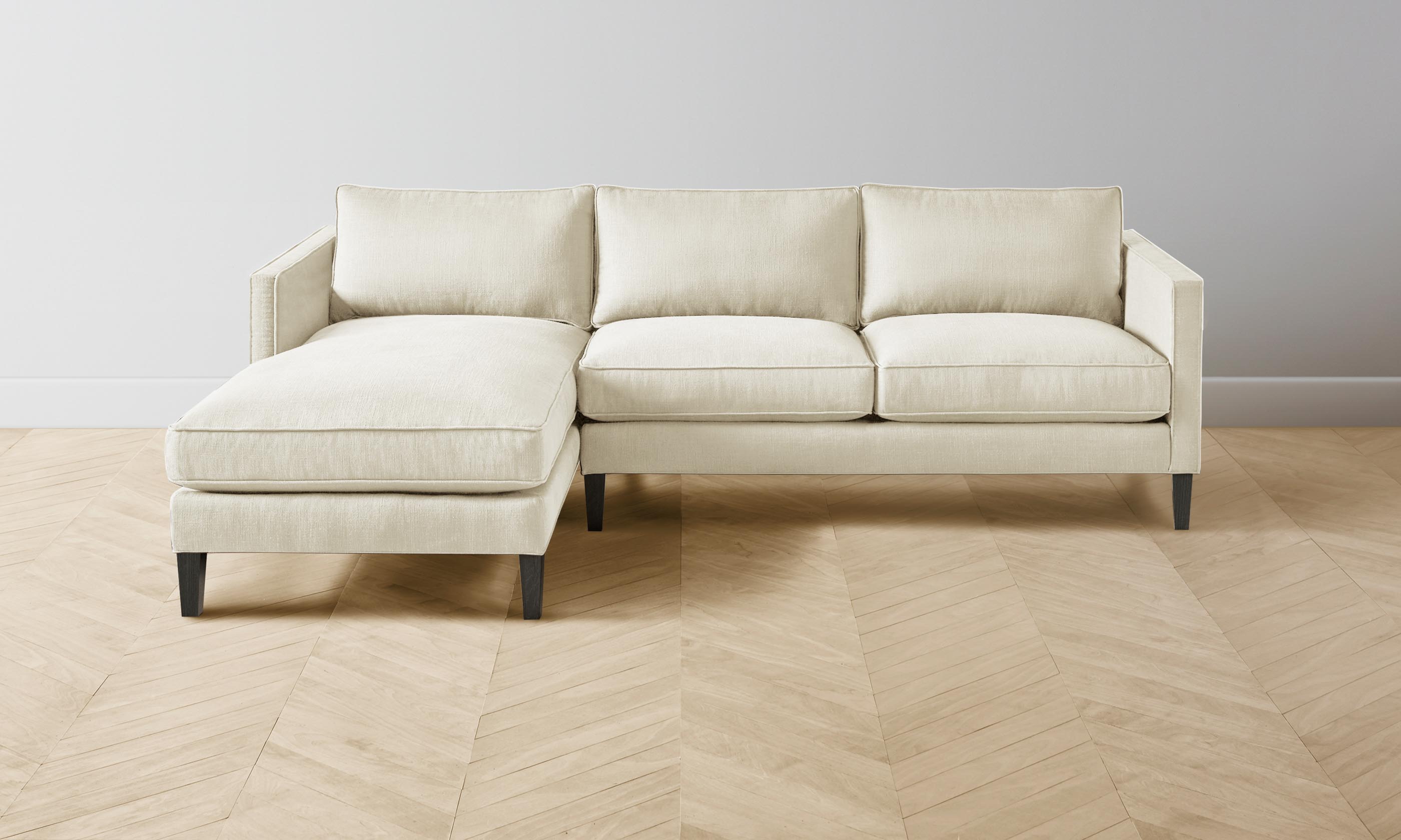 Crosby Sectional Sofa - Performance Linen Weave Fabric, Modern Prairie Style Living Room Furniture for Comfortable Lounging & Entertaining