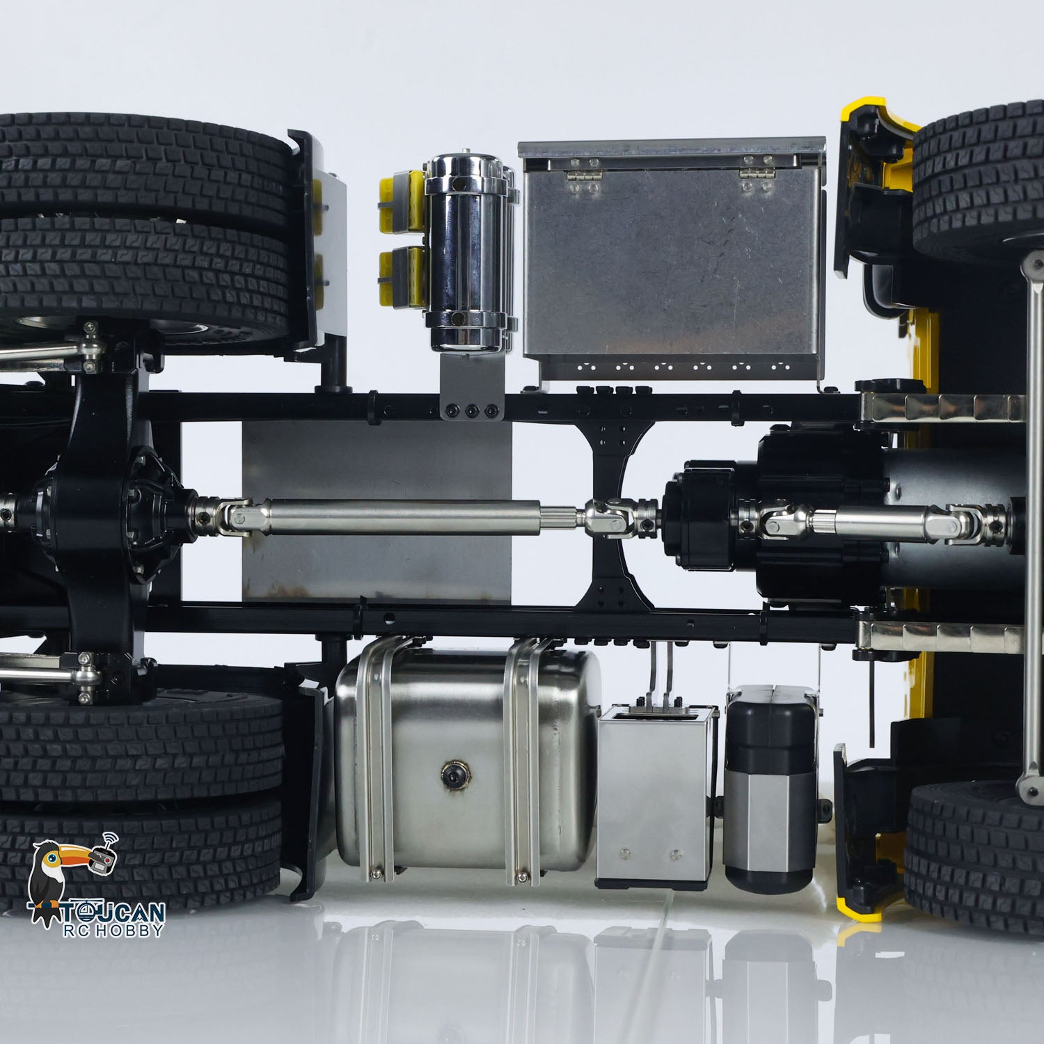 1/14 Scale RC Tractor Truck B3363 - 6WD Metal Chassis, 2-Speed Gearbox, No Lock Differential Axles - Ready-to-Run (RTR) Remote Control Model Car with Battery - Fast Free Shipping - Perfect for Off-Road Racing, Construction Site Play, and TAMIYA RC Enthusiasts