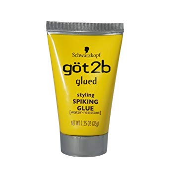 GOT2B GLUED SPIKING GLUE 1.25OZ - Strong Hold Hair Styling Glue for Spiked Hairstyles - Perfect for Punk, Goth & Edgy Looks