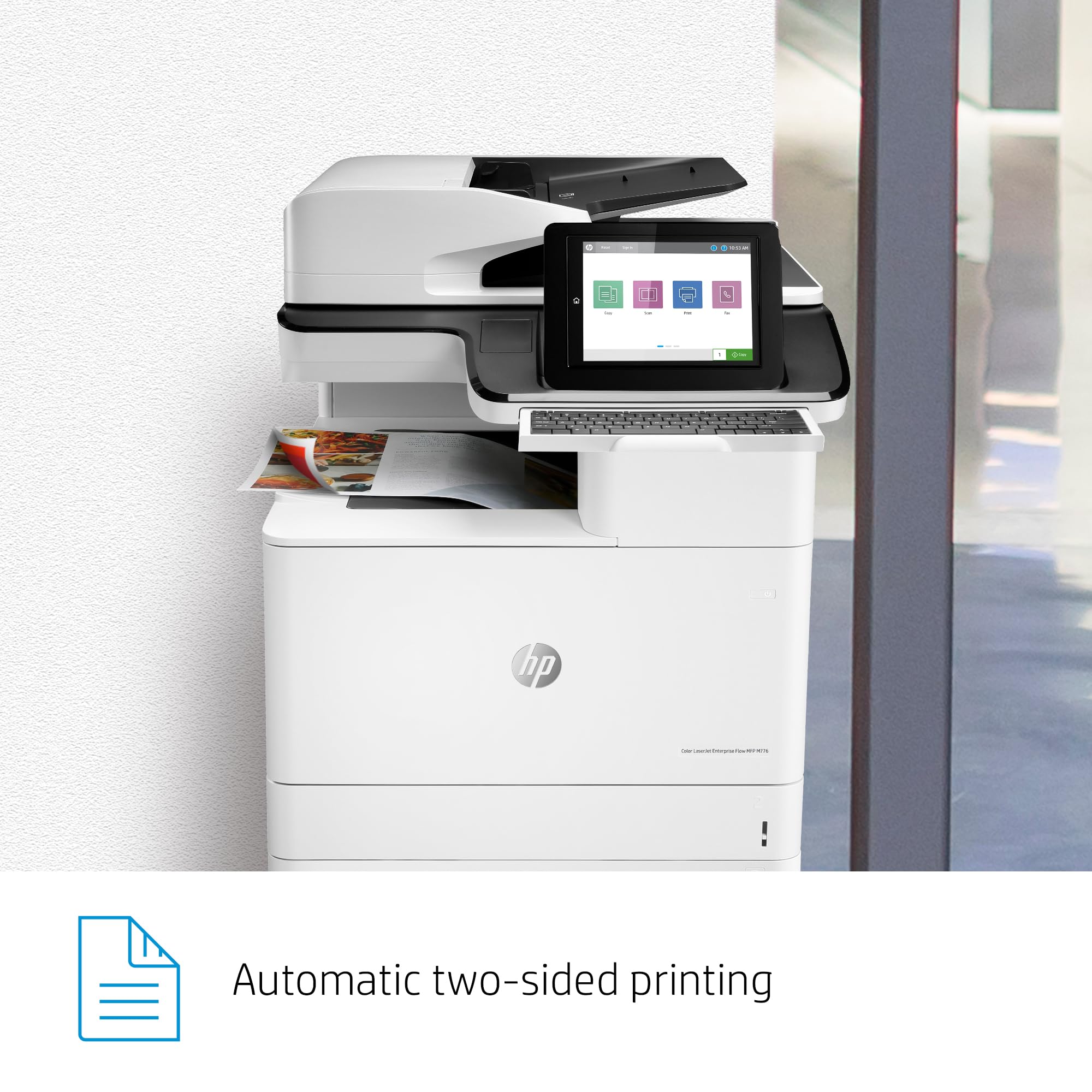 HP Color LaserJet Enterprise M776z Wireless All-in-One Printer - Fast Duplex Printing, JetIntelligence, White (3WT91A) | Ideal for Office & Home Workspaces