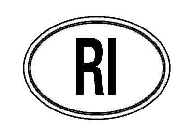 EW Designs Indonesia Oval Country Code RI Vinyl Decal - 5