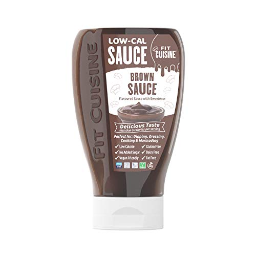 Applied Nutrition Fit Cuisine Low Calorie Brown Sauce 425ml - Healthy Sugar-Free Condiment for Weight Loss & Keto Diet | Perfect for Salads, Meats & Meal Prep