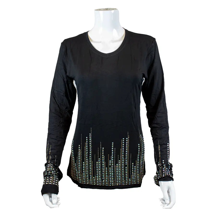 Sparkly BOL Women's Sequin Long Sleeve Party Top for Evening Events & Holiday Celebrations