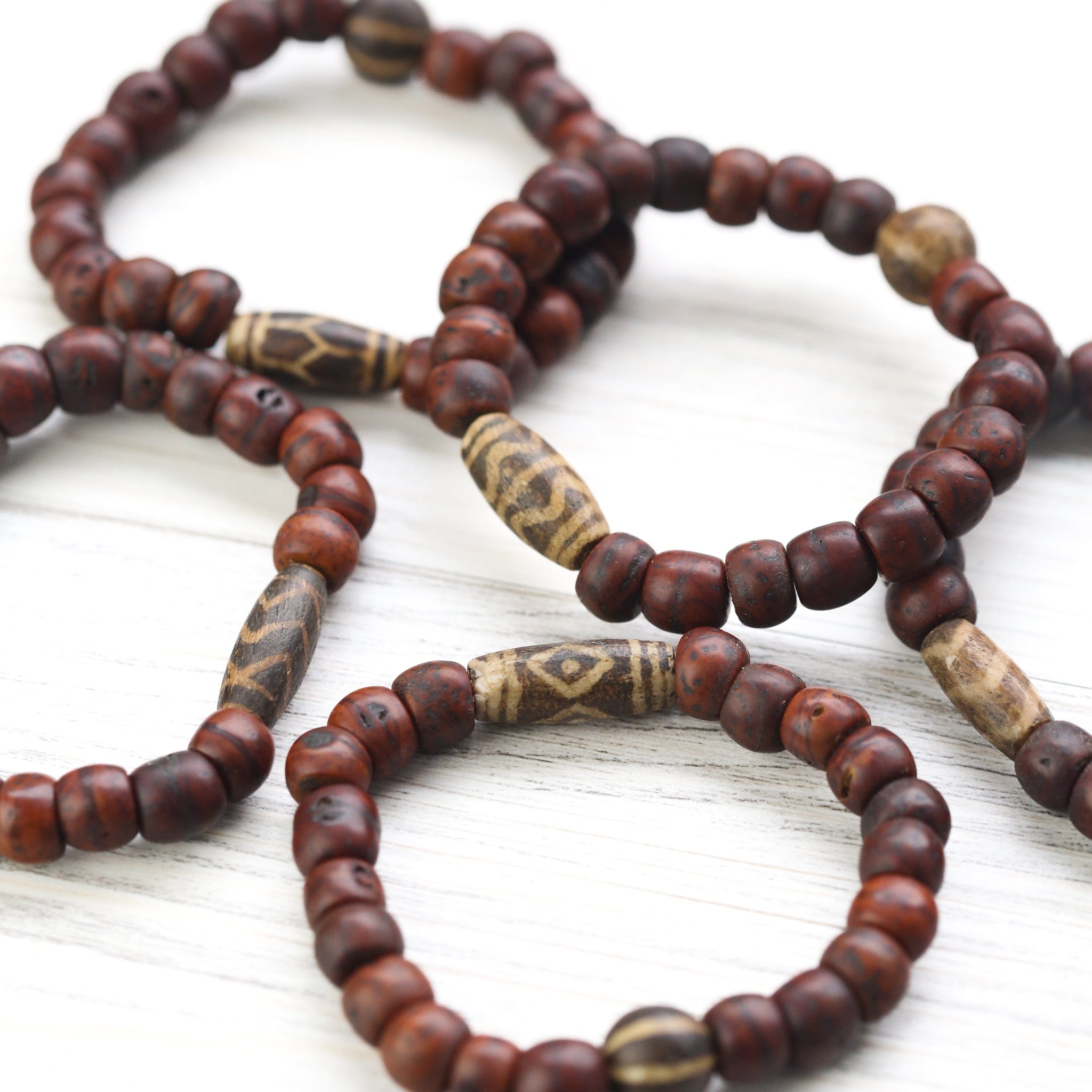 Antique Tibetan Bodhi & Pumtek Thunderbolt Bracelet - Handmade Buddhist Mala Beads for Meditation, Yoga & Spiritual Protection - Perfect Gift for Mindfulness Practitioners