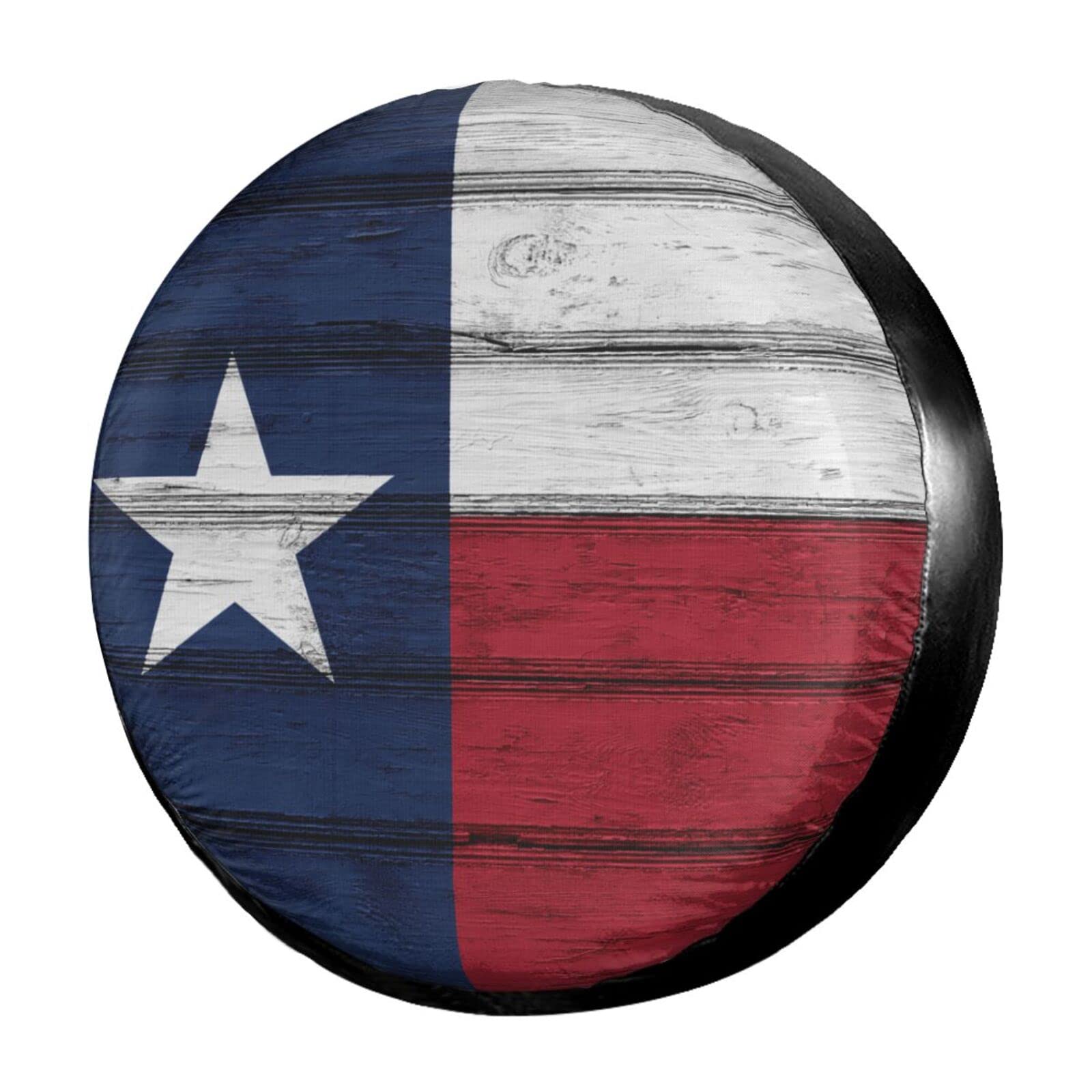 Texas Flag Spare Tire Cover - 15 Inch Dust-Proof Wheel Protector for Trailers, RVs, SUVs & Trucks | Durable Waterproof Tire Accessory for Road Trips & Off-Road Adventures
