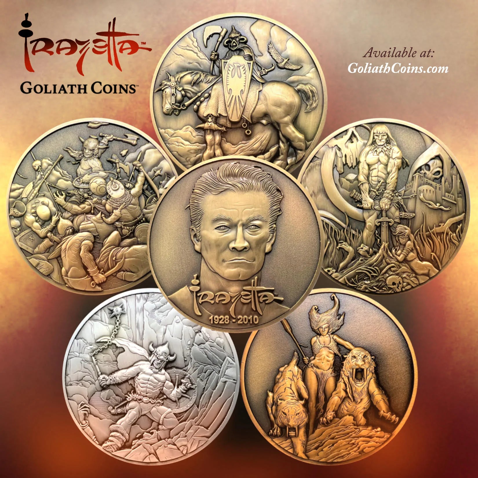 Goliath Coins Frank Frazetta Collector's Edition - Limited Edition Fantasy Art Coins for Collectors & Fans - Perfect for Display, Gifts, and Investment
