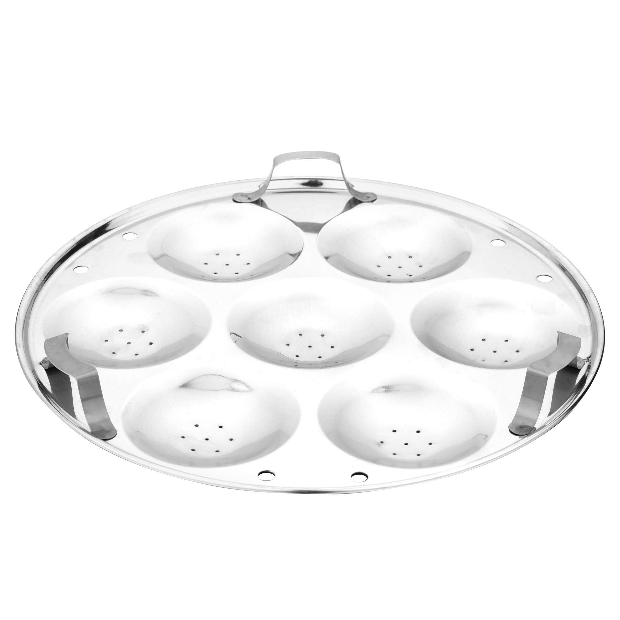 Premium Stainless Steel Tri-Ply Induction Compatible Kadai with Lid & 5 Stackable Plates (2 Idli, 2 Dhokla, 1 Patra) - 27cm/4.75L Multipurpose Indian Cookware for Steaming, Frying & Serving - Perfect for Home Kitchens & Indian Cooking