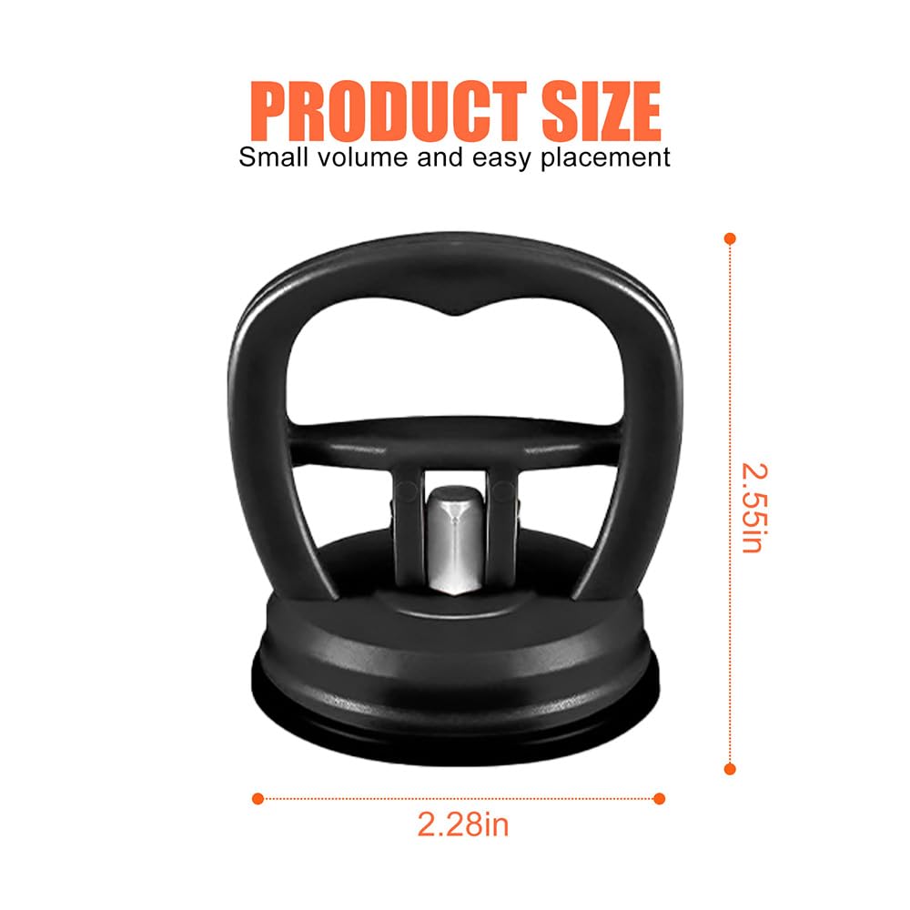 2PCS Car Dent Puller Kit - Professional Auto Dent Removal Tool for Car Body, Glass, Screen & Tile Repair | Portable Black Dent Repair Kit for DIY Auto Body Work & Home Improvement Projects