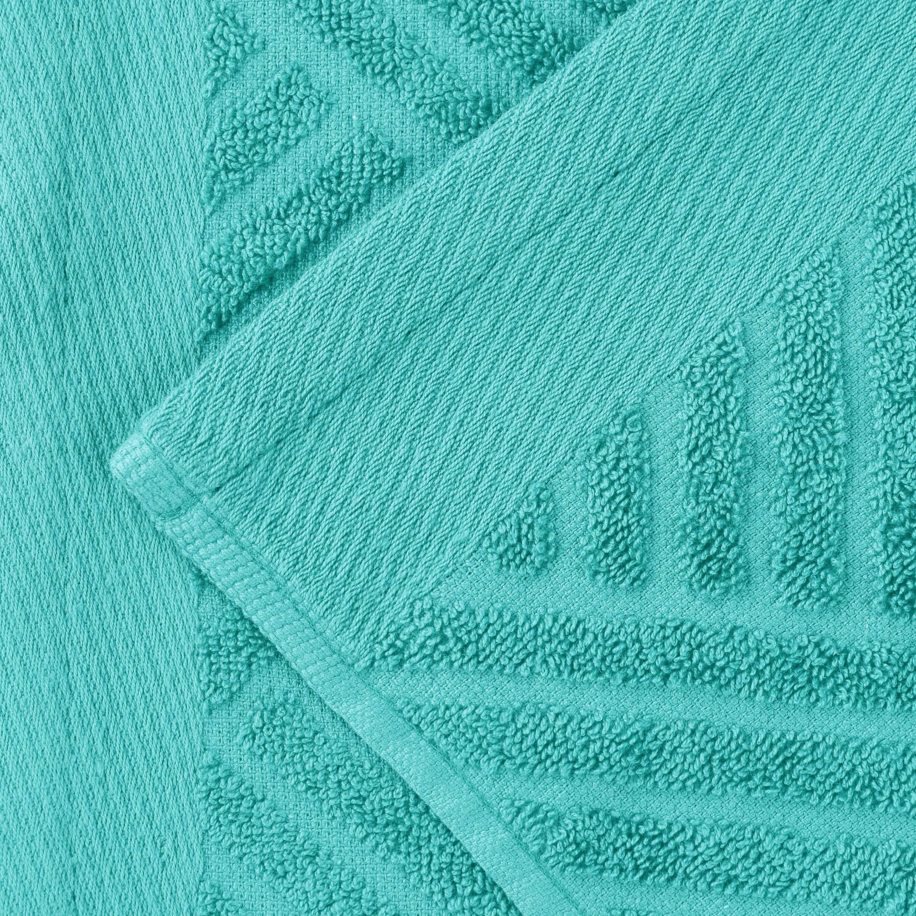 Premium Basketweave Jacquard Egyptian Cotton Towel Set - 3 Piece Plush Bath Towels for Spa, Bathroom & Luxury Home Decor - Medium Weight, Ultra Soft & Absorbent