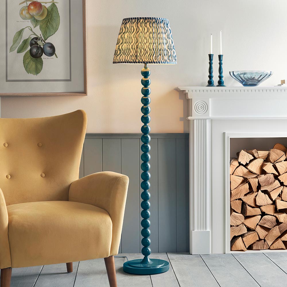 Auralis Ripple Floor Lamp with E27 Socket - Modern LED Standing Light for Living Room, Bedroom & Office - Adjustable Height in Multiple Finishes (Black, White, Bronze) - Perfect for Ambient Lighting & Home Decor