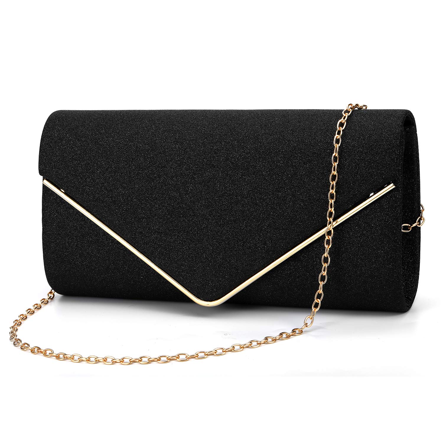 ZIUMUDY Women's Glitter Envelope Clutch Evening Bag - Elegant Wedding Party Purse Handbag for Bride, Prom, Cocktail & Formal Events