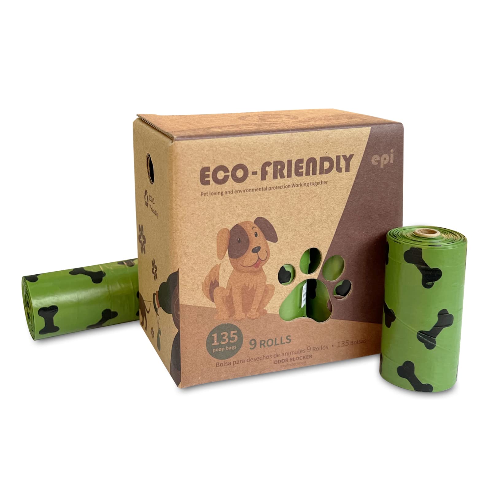 ZGJIJIA Biodegradable Dog Poop Bags - Extra Thick, Leak Proof, 9x13 Inch Scented Waste Bags (135 Count, 9 Rolls) | Eco-Friendly Pet Cleanup for Walks, Parks & Backyards