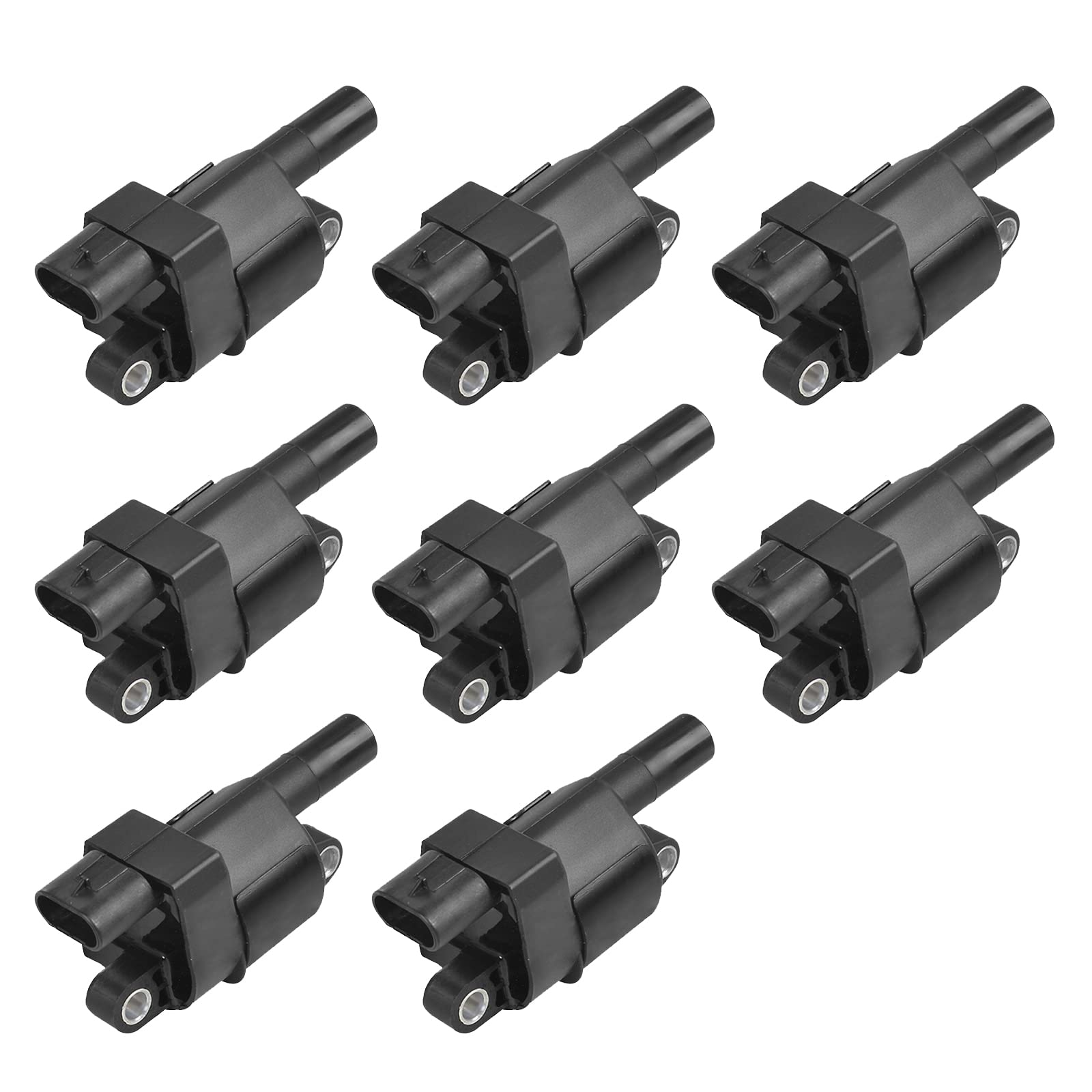 8-Piece Ignition Coil Pack Compatible with Buick Cadillac Chevrolet GMC Hummer Isuzu Pontiac Saab (2005-2016) - Fits Allure, LaCrosse, Rainier, ESV, Silverado, Express, Yukon XL - 4.3L 4.8L 5.3L 6.0L 6.2L V6 V8 Engines - Improve Engine Performance & Fuel Efficiency