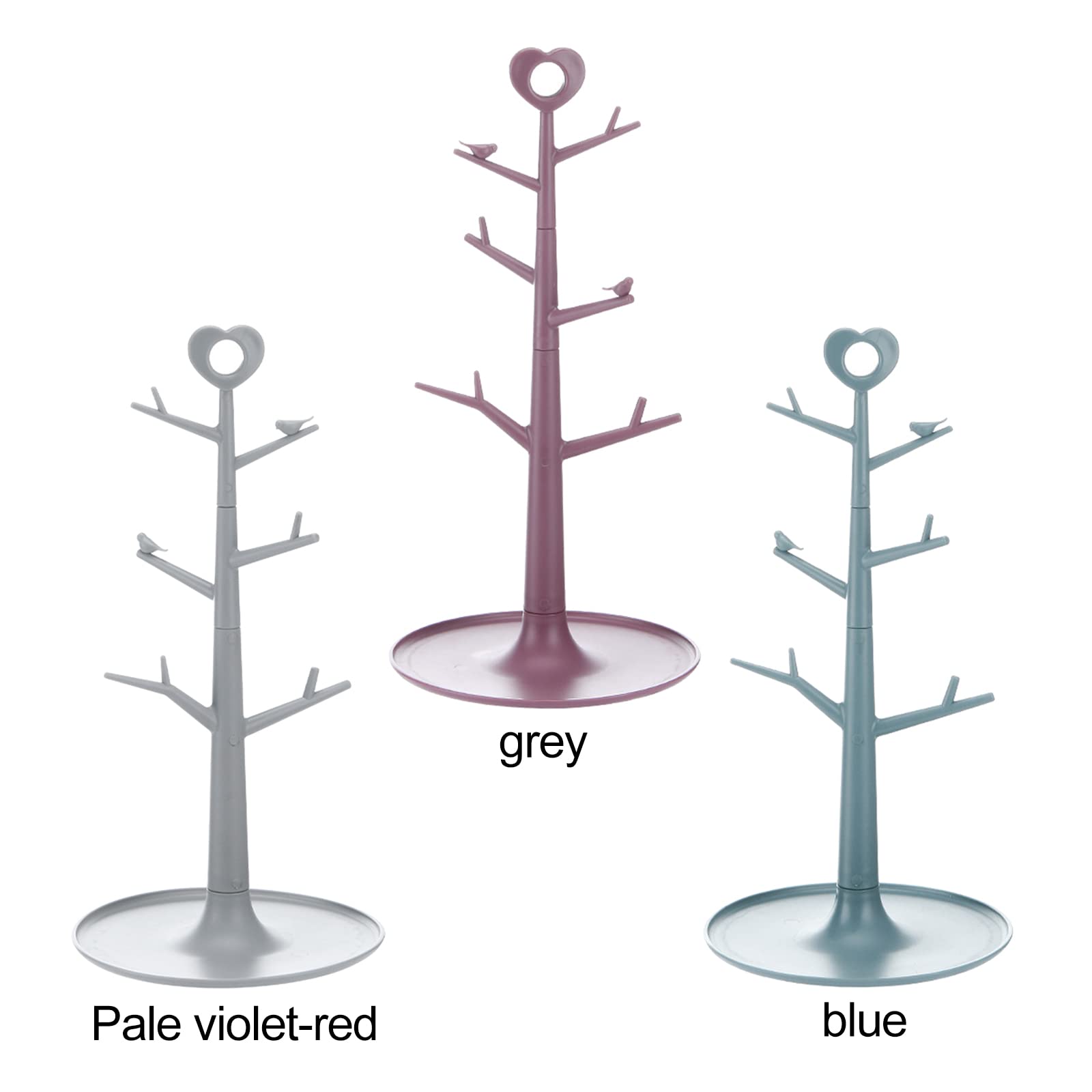 Firlar Tree-Shaped Coffee Cup Drain Rack - Space Saving Mug Holder for Kitchen Countertop | Grey Hanging Cup Organizer for Coffee Mug Display & Storage | Perfect for Home, Cafe, and Office Use