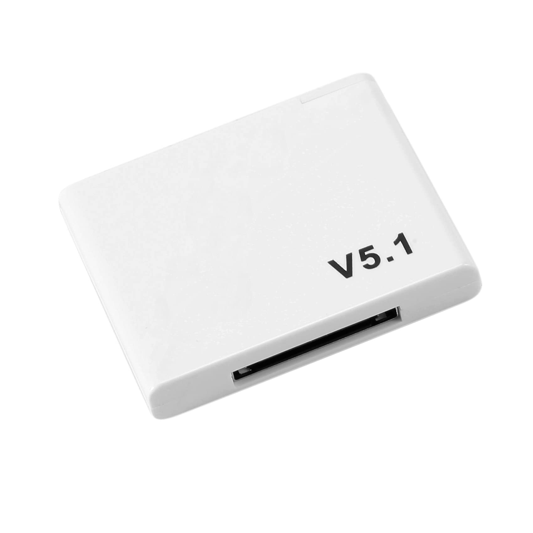 30 Pin Bluetooth 5.1 Audio Receiver - Wireless A2DP Adapter for 30Pin Speakers | Mini Bluetooth Transmitter for Home/Car Audio | White