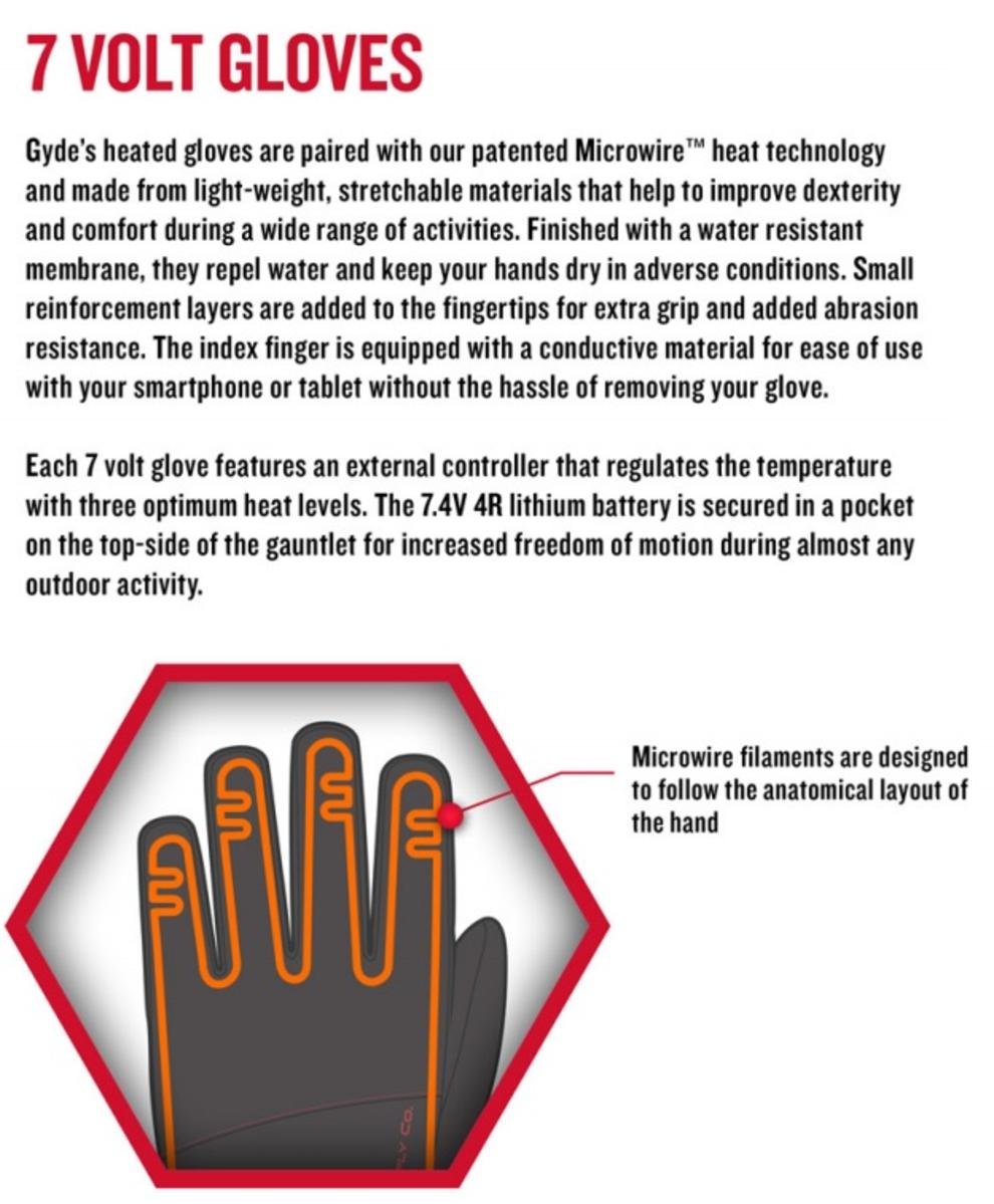 Gerbing Gyde S4 Heated Gloves for Men & Women - Small Size, Black - Battery Powered Winter Gloves for Motorcycling, Skiing & Outdoor Activities in Cold Weather