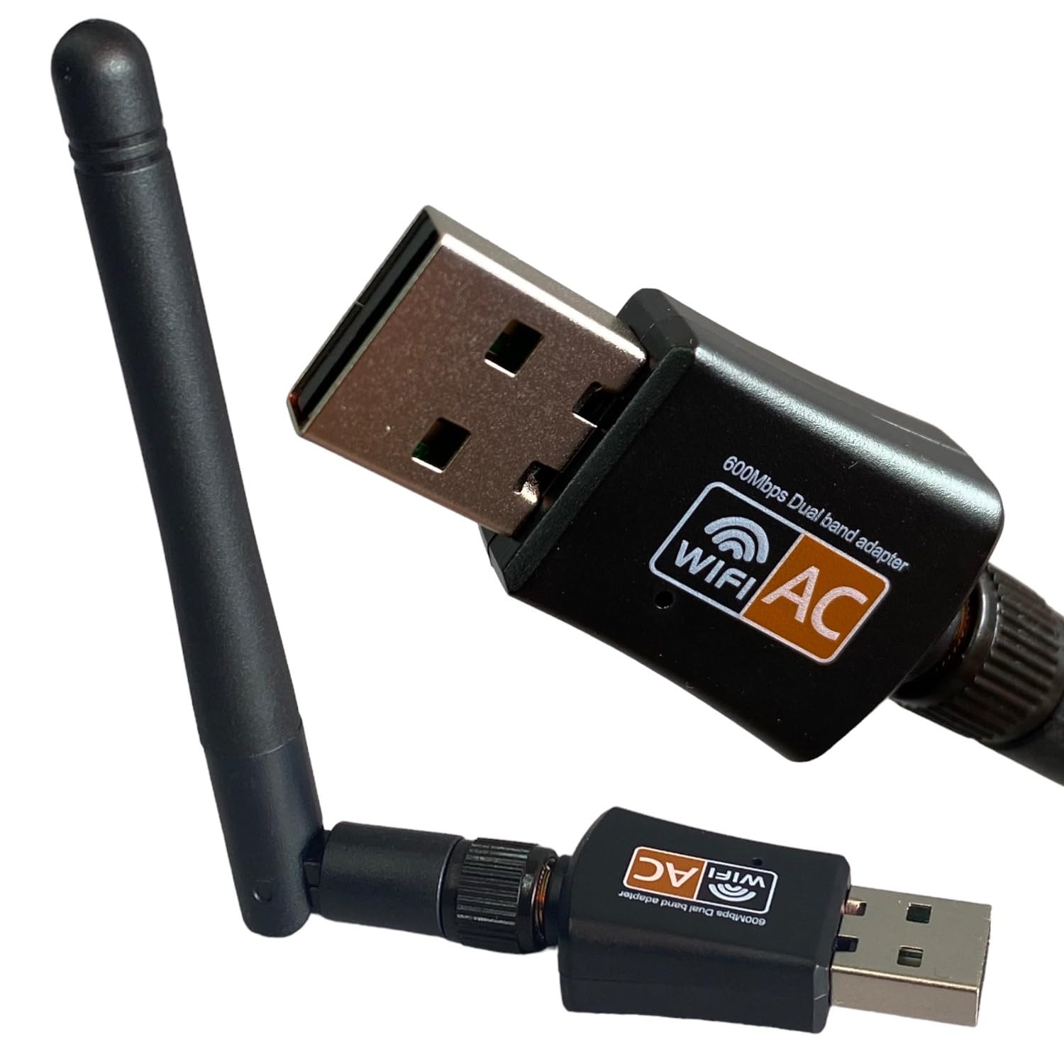 AC600 Mbps Dual Band USB WiFi Adapter for PC & Laptop - 2.4GHz/5GHz Wireless Network Dongle with Antenna - Compatible with Windows 11/10/8/7/XP, Mac & Linux - Perfect for Home Office, Gaming & Streaming