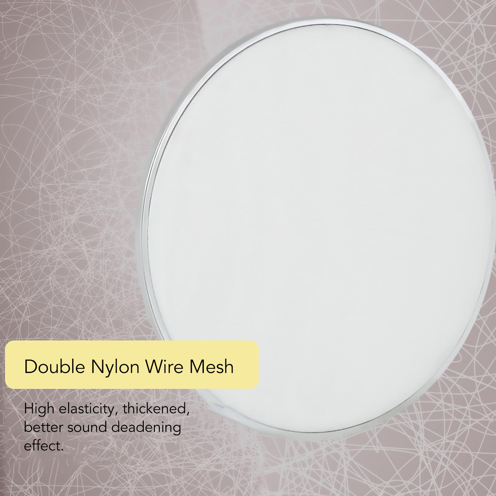 10 Inch White Reticulate Snare Drum Head - Durable Metal Polyester Film for Superior Sound Deadening | Perfect for Live Performances, Studio Recording & Drum Practice
