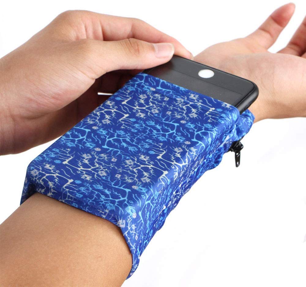 Pocket Wrist Wallet - Secure Cell Phone Holder & Hidden Pouch for Running, Travel & Outdoor Activities | Ankle Wallet, Sweat-Resistant Armband, Wristlet for Essentials | Perfect for Jogging, Gym & Daily Commute