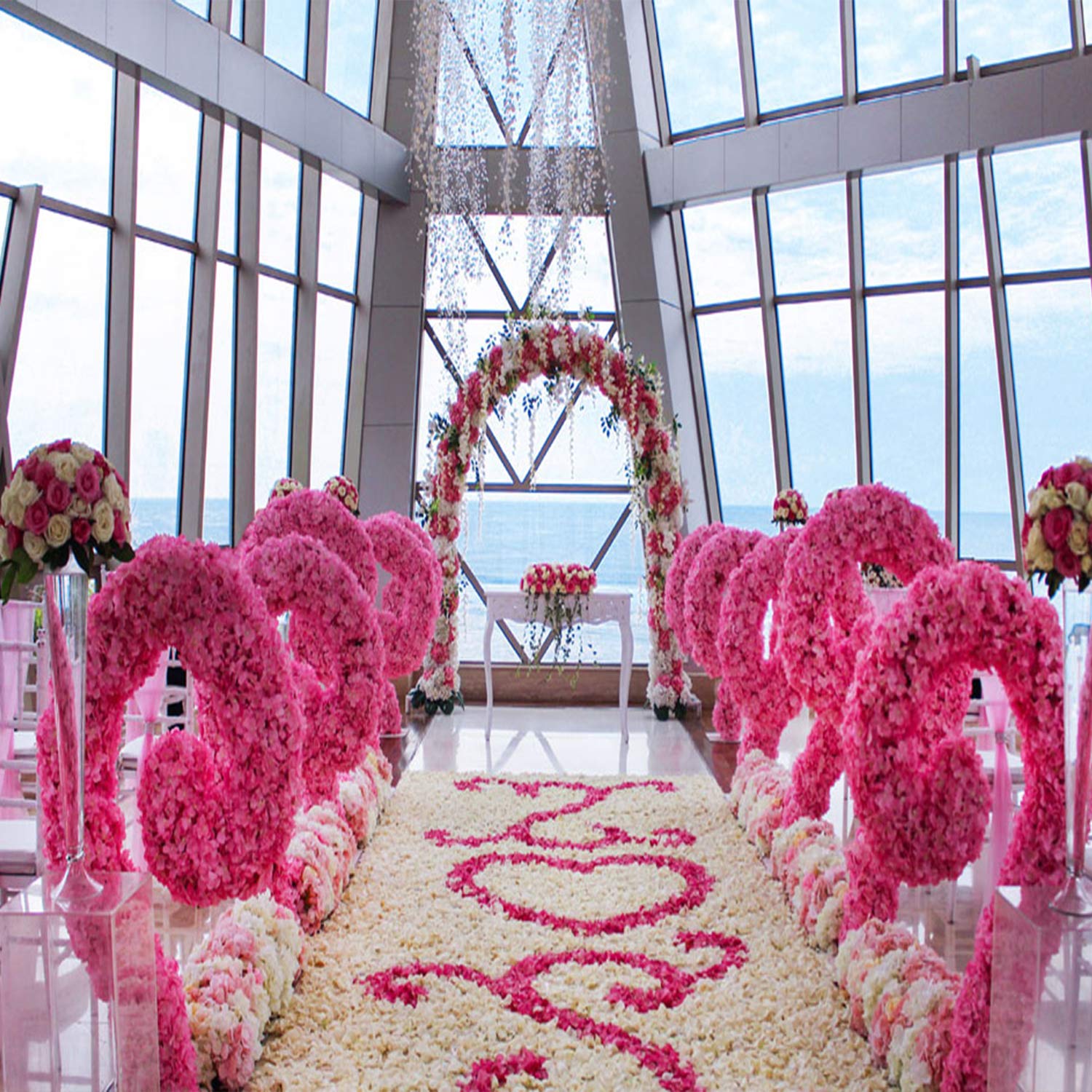 2000 PCS Silk Rose Petals - Artificial Flower Wedding Decorations for Romantic Nights, Valentine's Day, Bridal Showers & Anniversary Parties (Rose Pink, Bulk Pack) - Perfect for Table Scatters, Aisle Decor, Photo Backdrops & Romantic Proposals