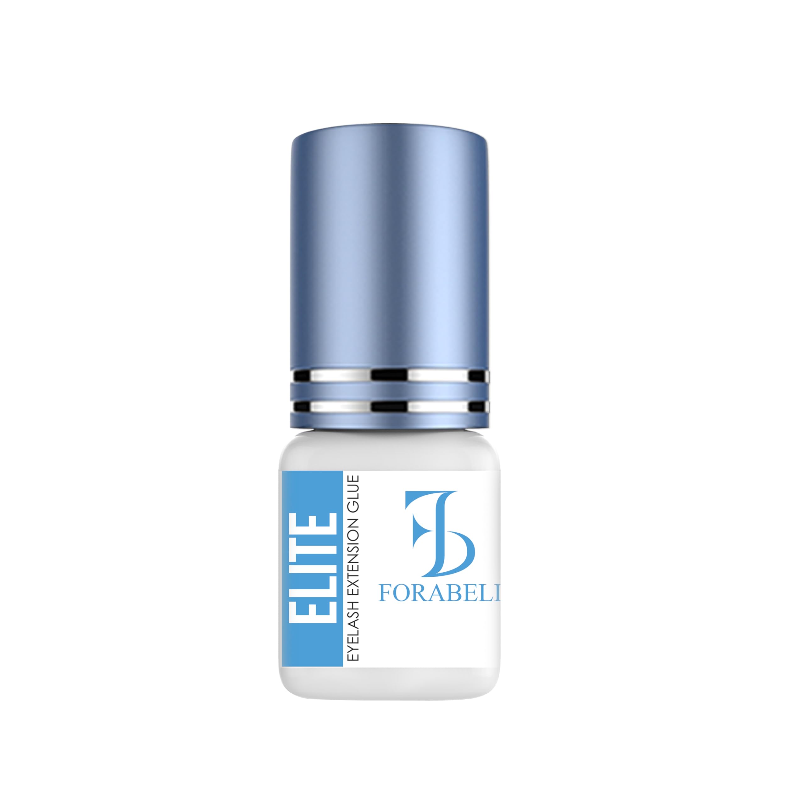 Forabeli Elite Eyelash Extension Glue - 1 Second Fast Drying, 7 Week Long Lasting Retention, Strong Bonding Black Lash Adhesive for Professional Salon & Home Use - Perfect for Volume, Classic & Hybrid Lash Extensions
