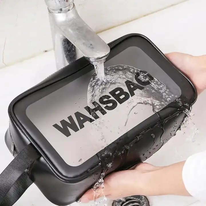 Waterproof Travel Toiletry Bag for Women - Transparent Makeup Organizer Pouch Set of 3 (Small, Medium, Large) - Perfect for Airplane Carry-on, Gym, Camping & Weekend Getaways