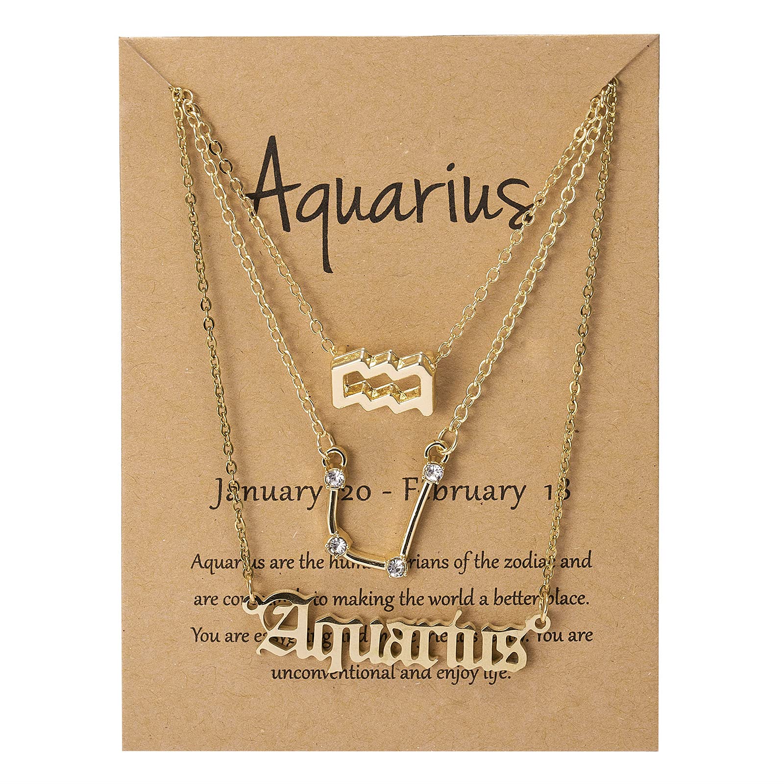 12 Constellation Necklaces for Women - Zodiac Sign Gifts Set of 3, Trendy Stocking Stuffers & Birthday Presents - Perfect for Daily Wear, Special Occasions & Astrology Lovers