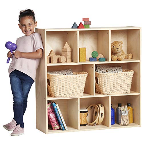 ECR4Kids Birch Streamline 8-Section Storage Cabinet - 36