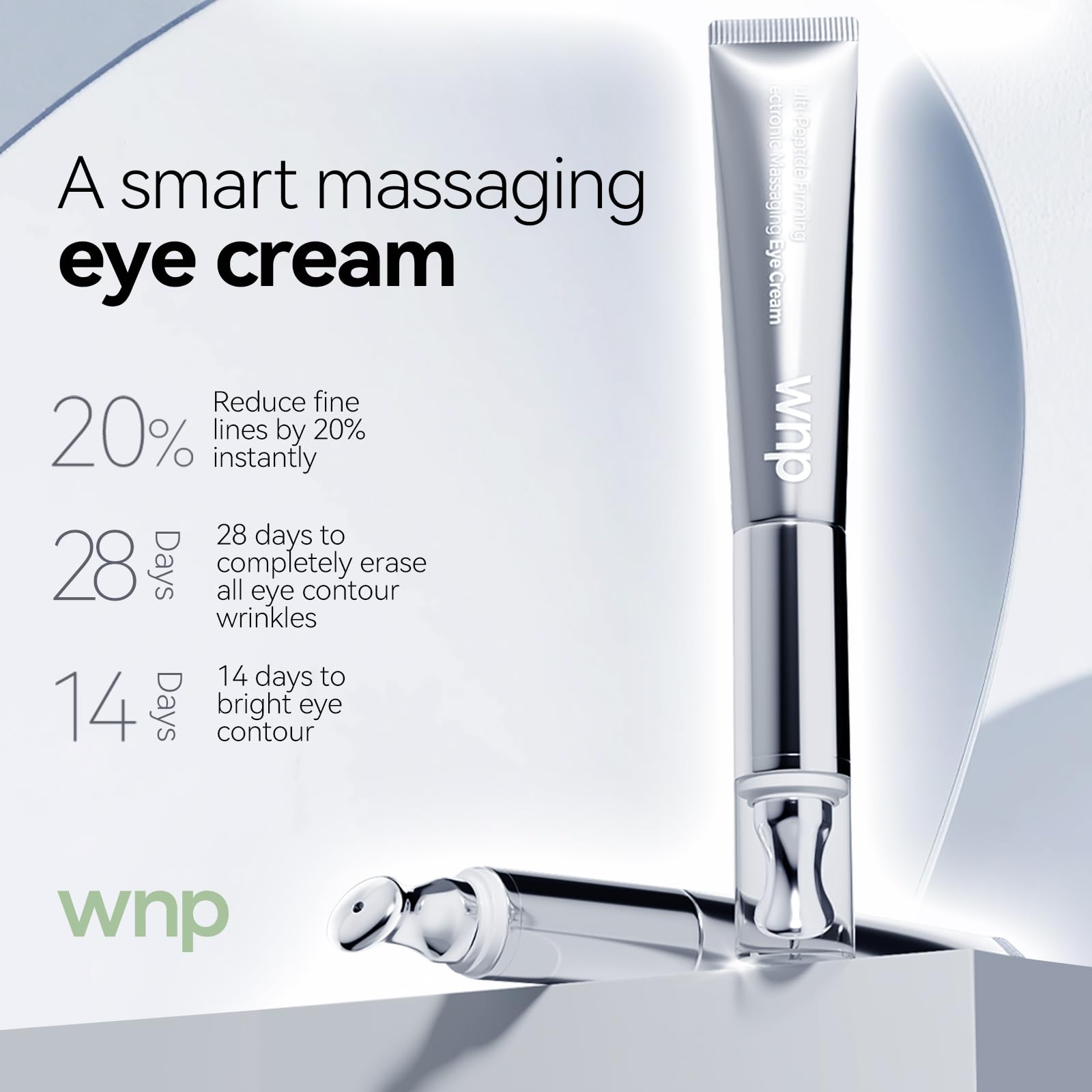 Best Anti-Aging Eye Cream for Wrinkles & Puffiness - Multi-Peptide Firming Eye Tightener with Electric Massage | Dark Circle Treatment for Men & Women | Perfect for Night Routine & Travel Skincare