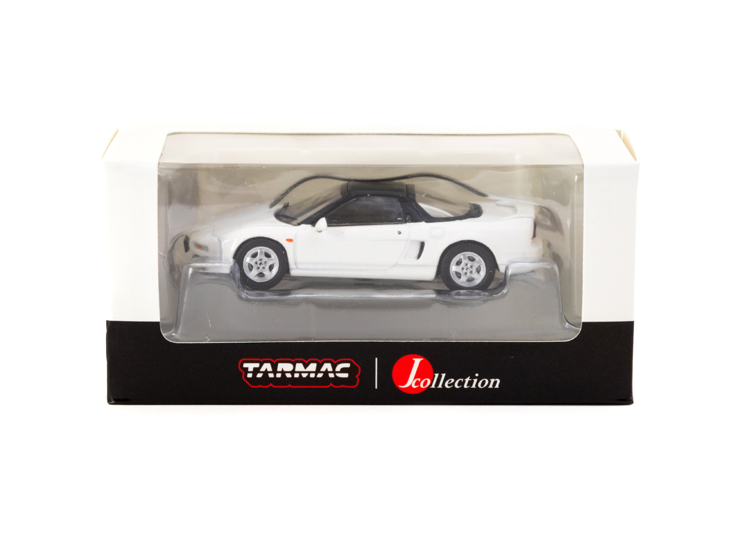 J Collection X Tarmac Works 1/64 Scale Honda NSX (NA1) Diecast Model Car - White Limited Edition - Perfect for Collectors, Display, and Racing Scenes
