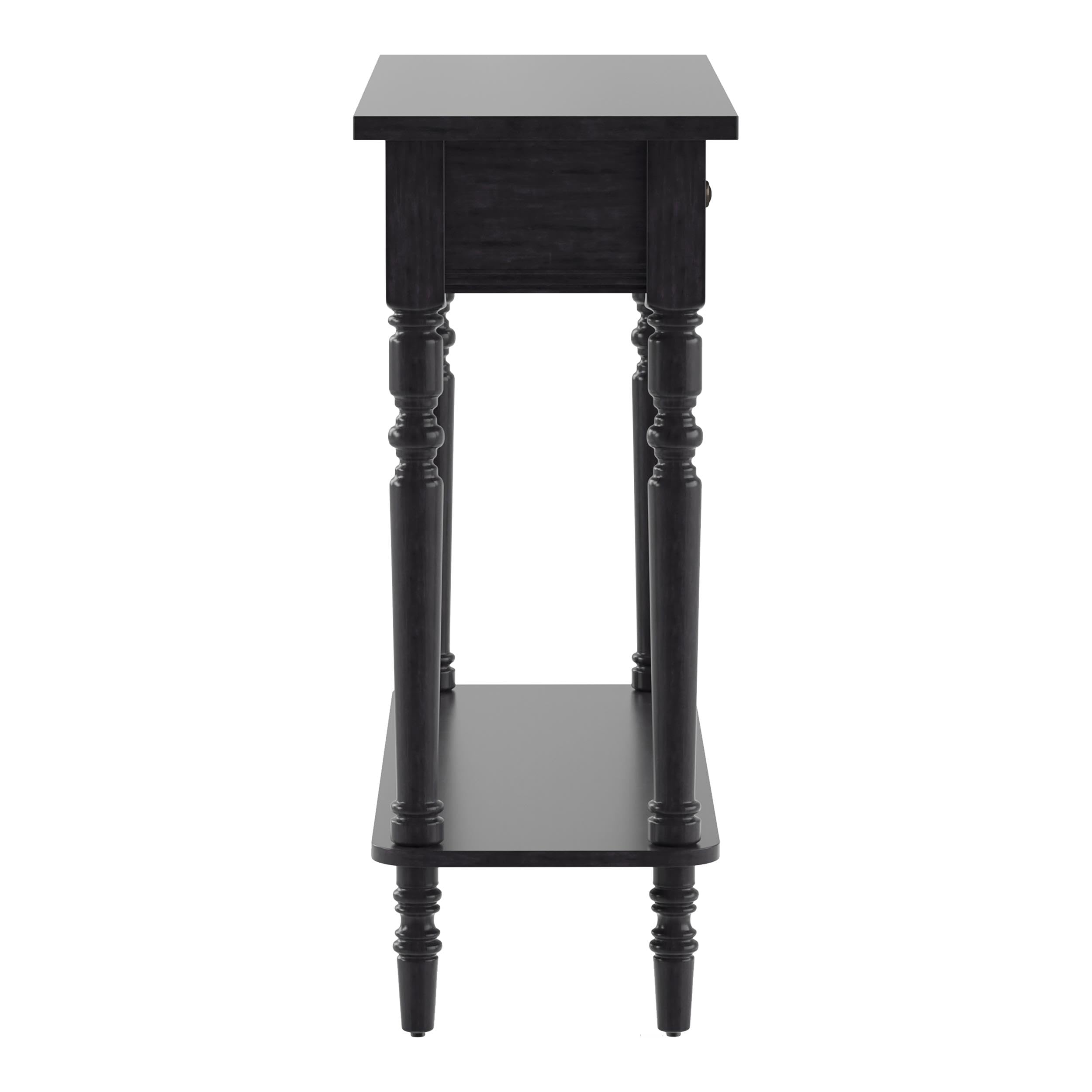 Humphry Transitional Wood 2-Drawer Writing Desk in Gray - Modern Home Office Furniture for Small Spaces | Study Desk for Work from Home & Remote Learning