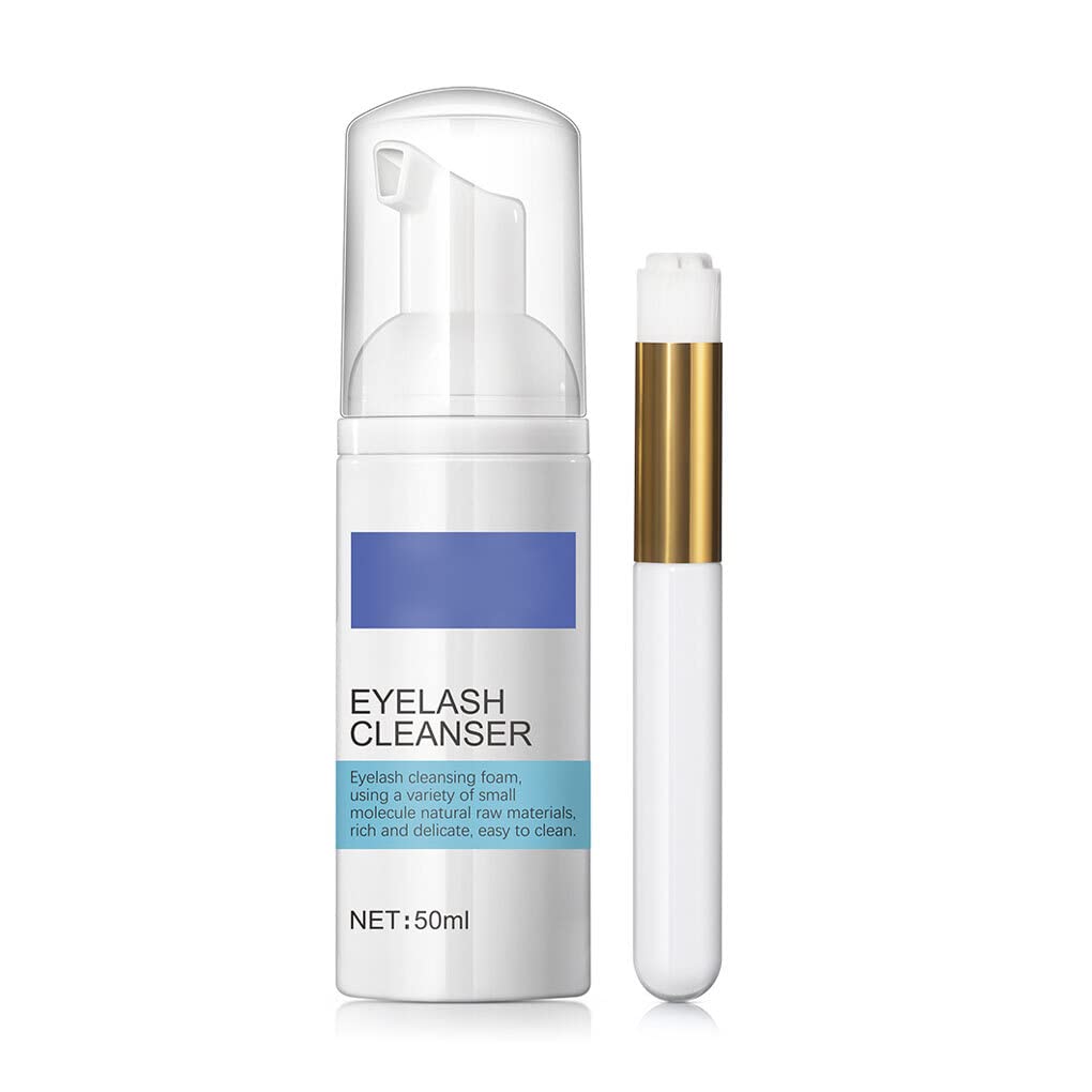 BOKIOESDE 50ml Eyelash & Eyebrow Cleansing Shampoo - Gentle Lash Wash with Great Ductility for Extensions & Lifts - Perfect for Daily Lash Care & Makeup Removal