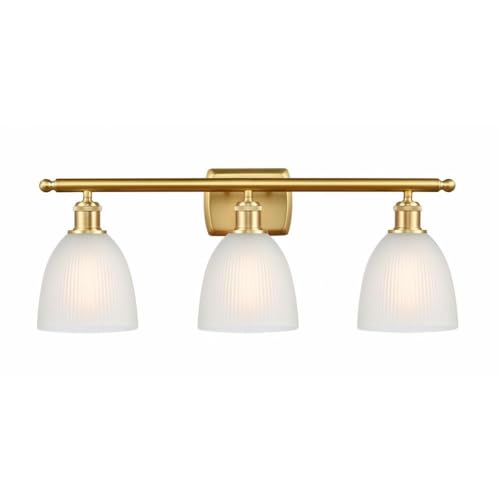 Innovations Lighting 516-3W-SG-G381 Castile 3-Light Bathroom Vanity Fixture - Modern LED Vanity Light for Bathroom, Dressing Room & Makeup Area