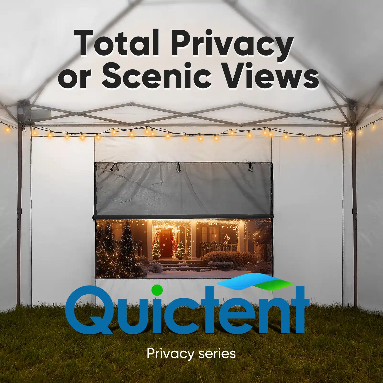 Quictent 10x10 Pop Up Canopy Tent - Waterproof Instant Gazebo with Sidewalls, Sandbags & Carry Bag - Perfect for Outdoor Events, Parties, Camping & Beach Use