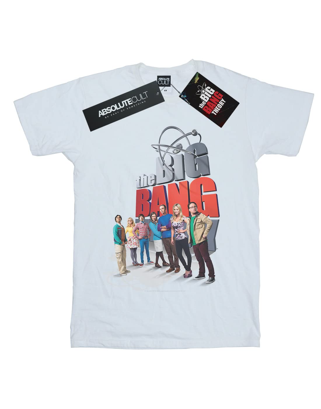 The Big Bang Theory Boys Graphic T-Shirt - White, Size 9-11 Years | Cool Science TV Show Tee for Kids Birthday Gifts & School Dress Up