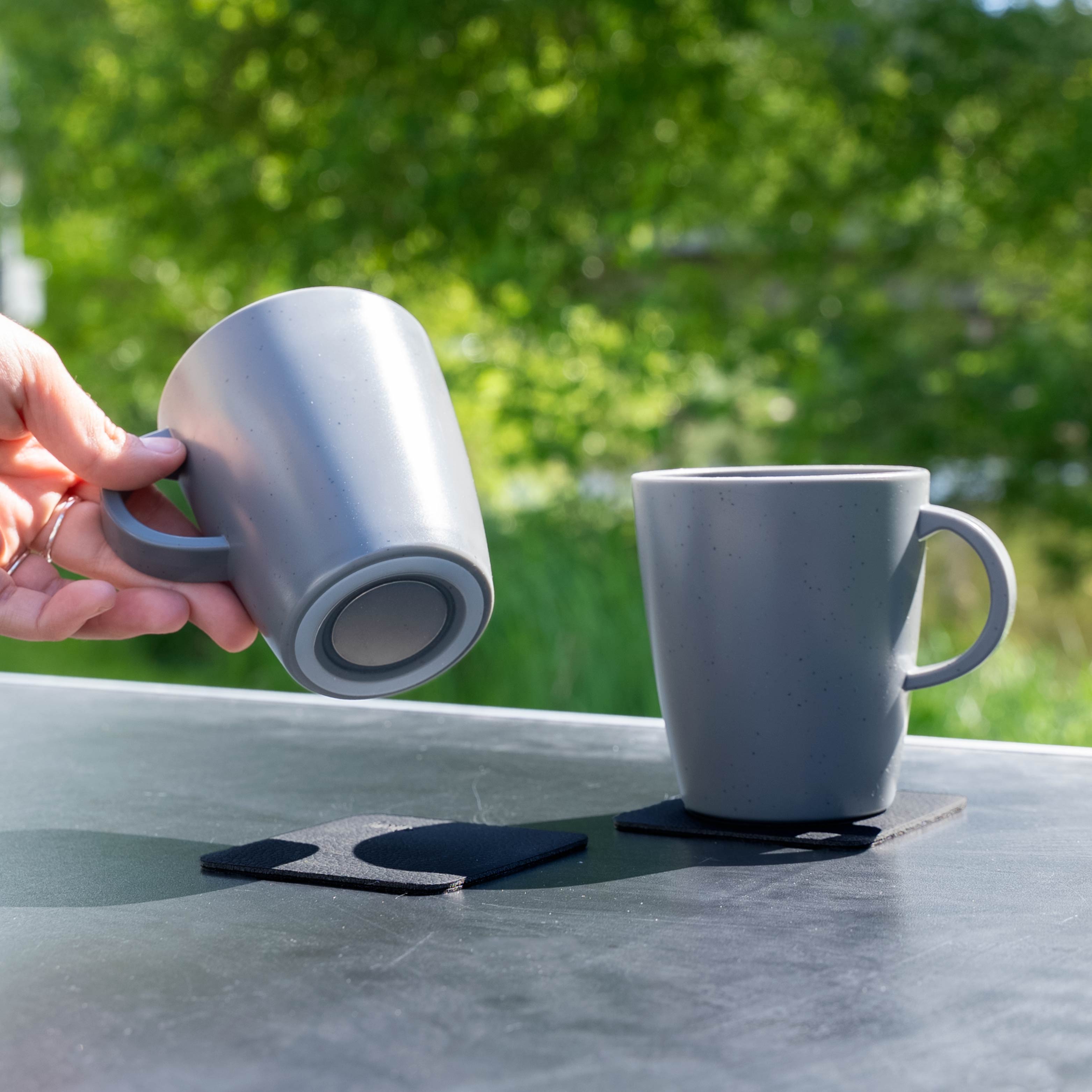 DOLOMIT GREY Magnetic Plastic Cups - Strong Hold, Durable & Stylish for Office, Home, or Outdoor Use