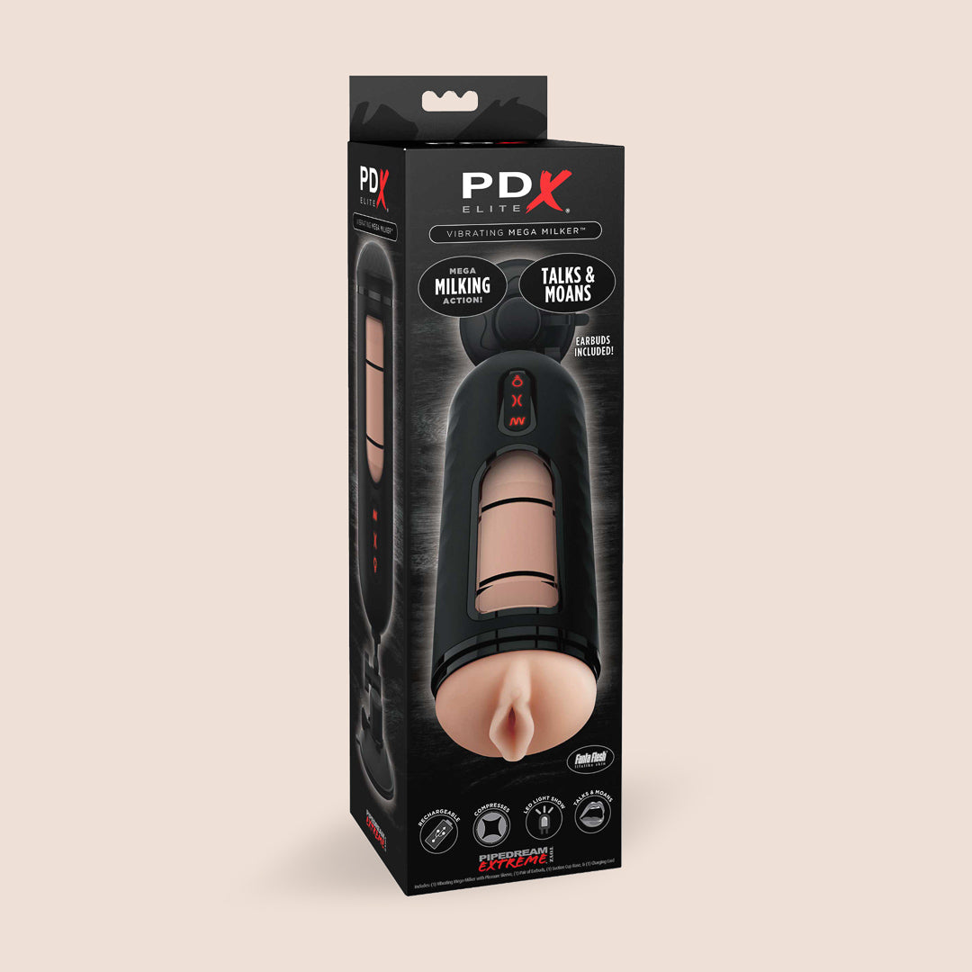 PDX Elite Vibrating Mega Milker - Powerful Suction Cup for Hands-Free Pleasure | Adult Toy for Couples & Solo Play | Enhance Intimacy in Bedroom & Spice Up Your Sex Life