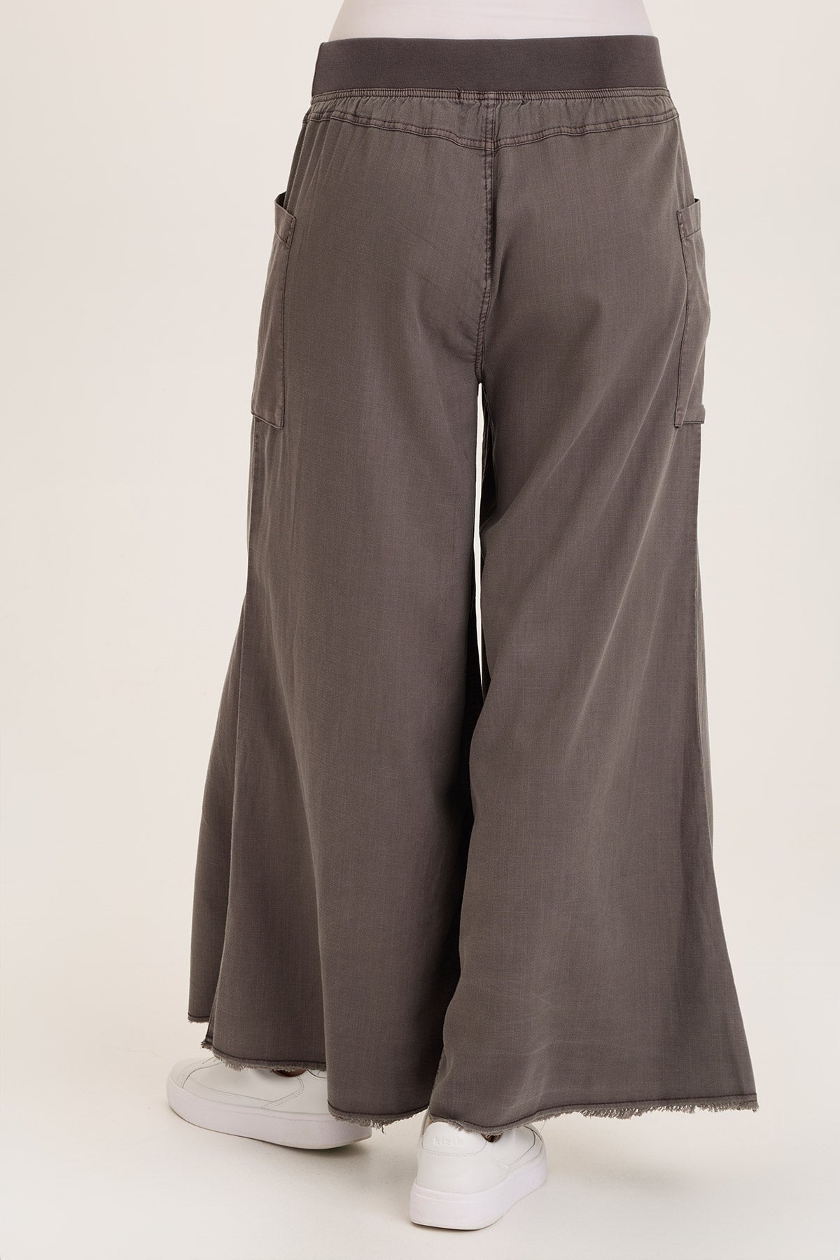 Desoto Ultra Flare Wide Leg Pocket Trousers for Women - High Waist Stretch Comfort Pants - Casual & Office Wear