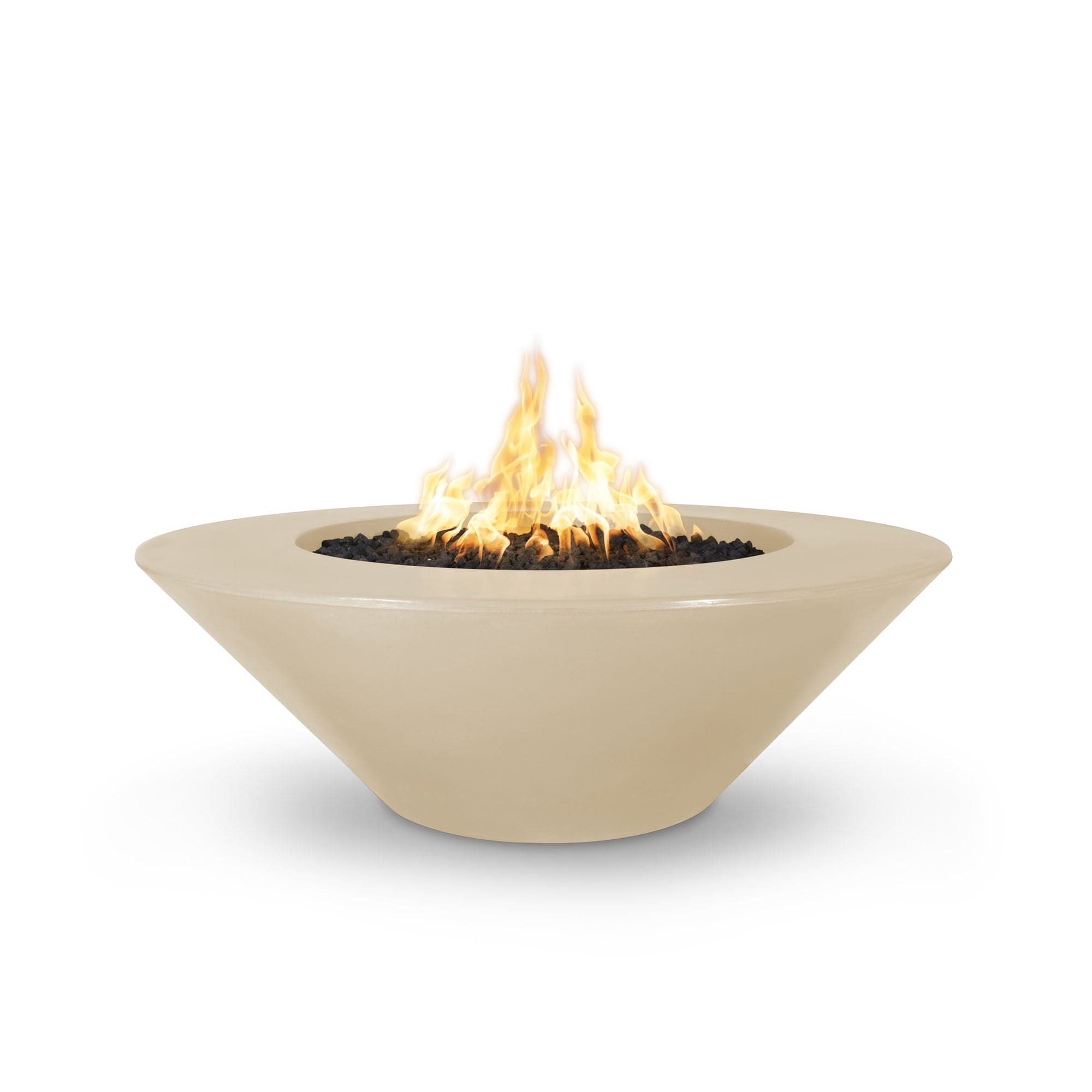 GFRC Concrete Fire Pit with Wide Ledge - Outdoor Patio, Garden, Backyard Fireplace for Camping & Relaxation