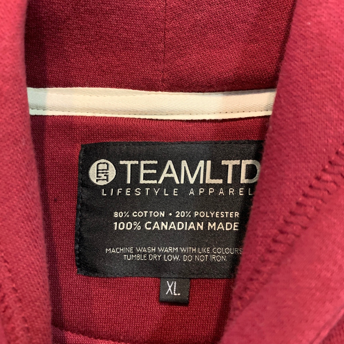 Team LTD Dark Red Hoodie with White Logo - Cozy Pullover Sweatshirt for Men & Women | Perfect for Casual Wear, Gym, and Outdoor Activities