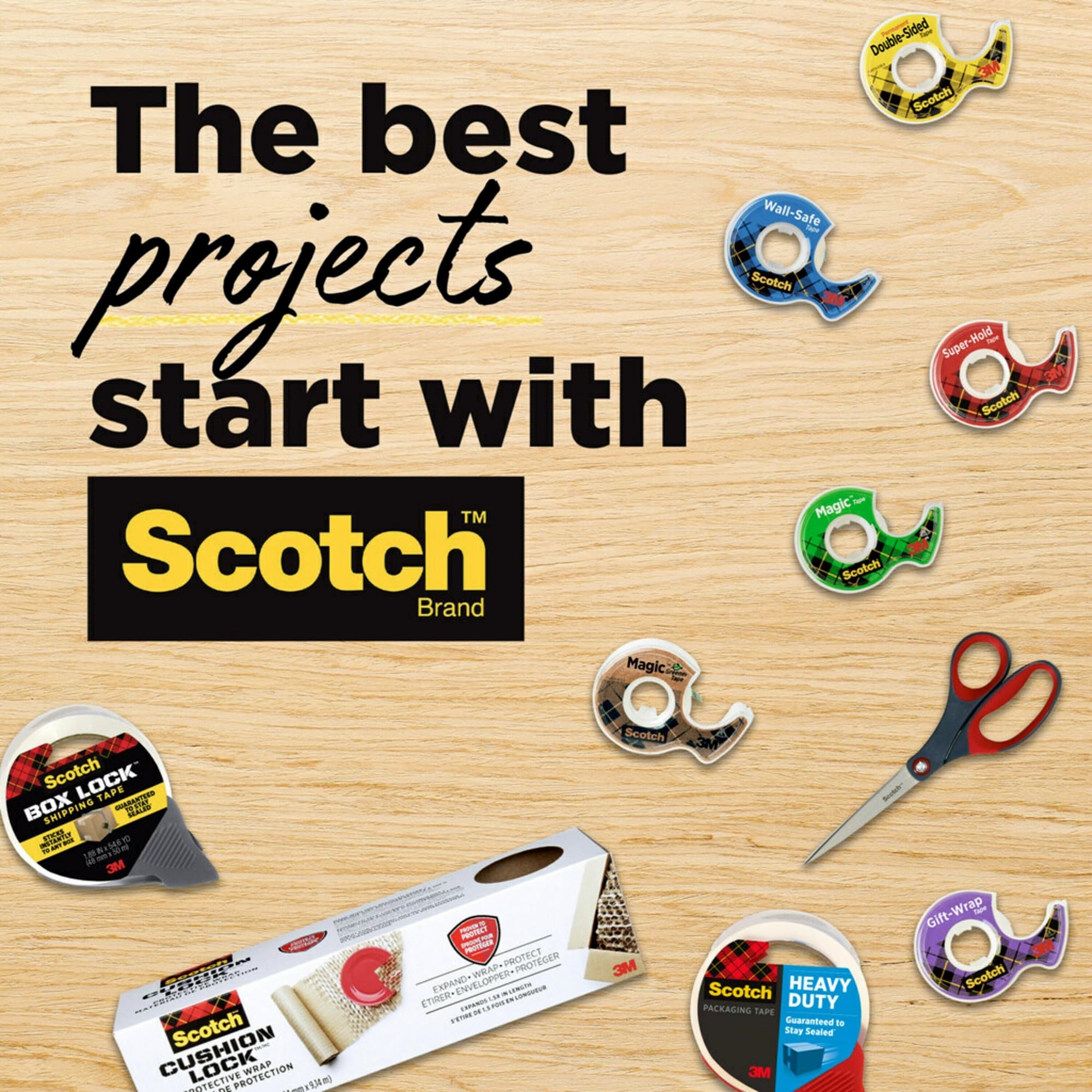 Scotch Magic Tape 19mm x 25.4m (4 Rolls) - Invisible, Matte Finish for Office, School & Gift Wrapping - Perfect for Documents, Crafts & Sealing Envelopes