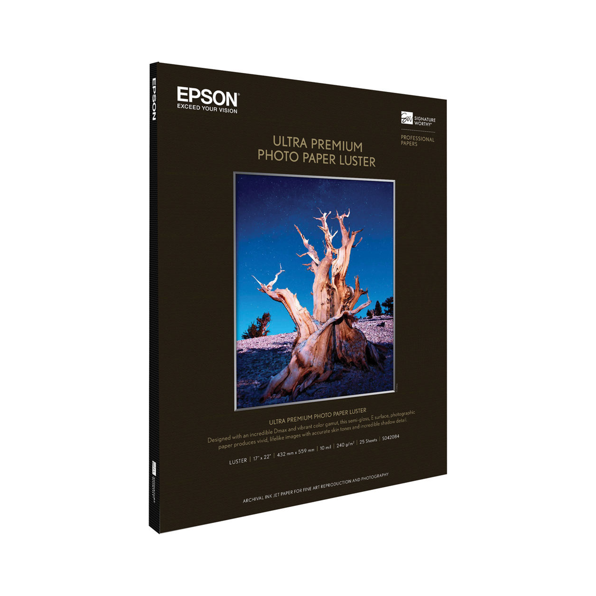 Epson Ultra Premium Luster Photo Paper 17x22 Inches - 25 Sheets for Professional Photo Printing, Framing & Scrapbooking